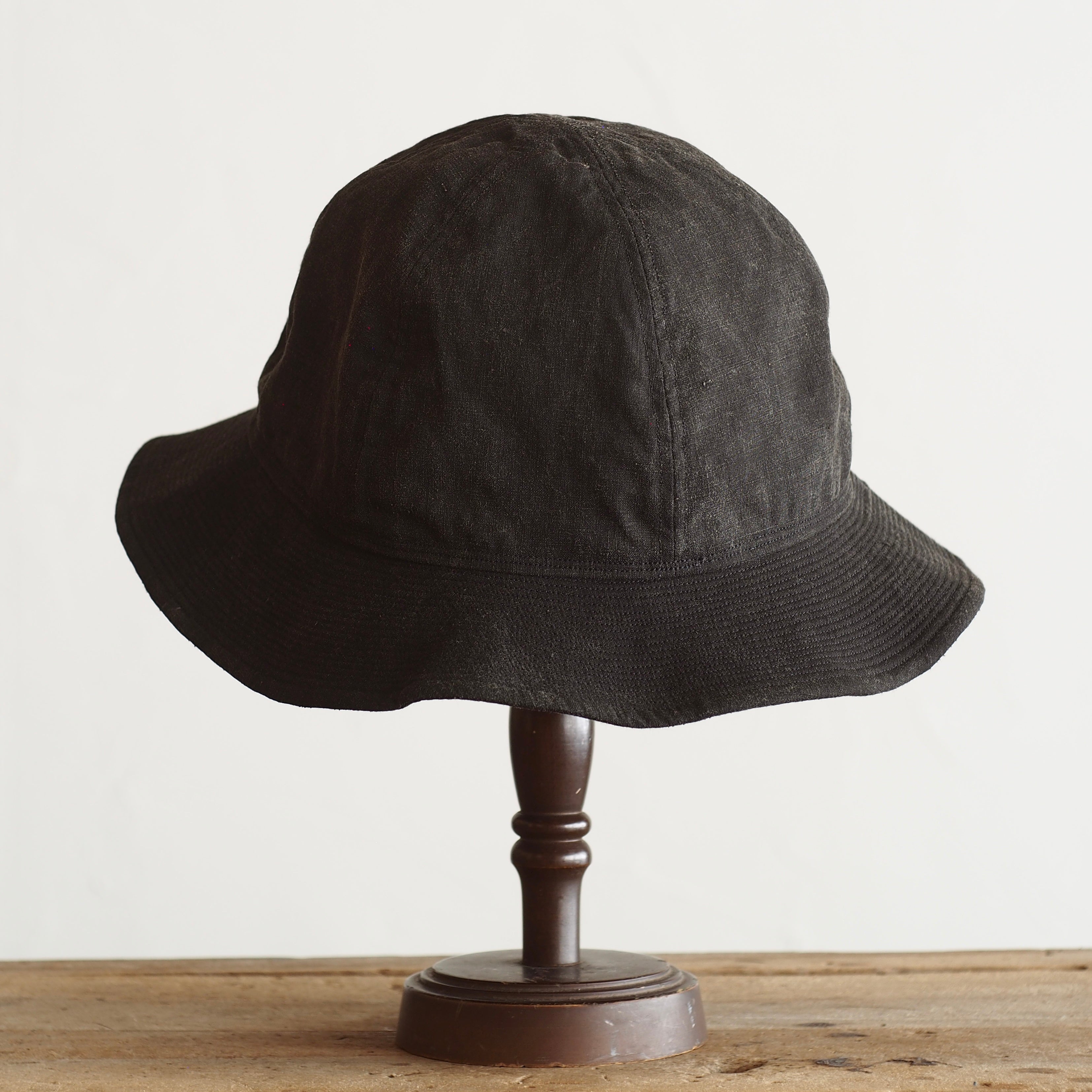 NORA HAT ~type 2nd~japan old black cotton fabric⓵