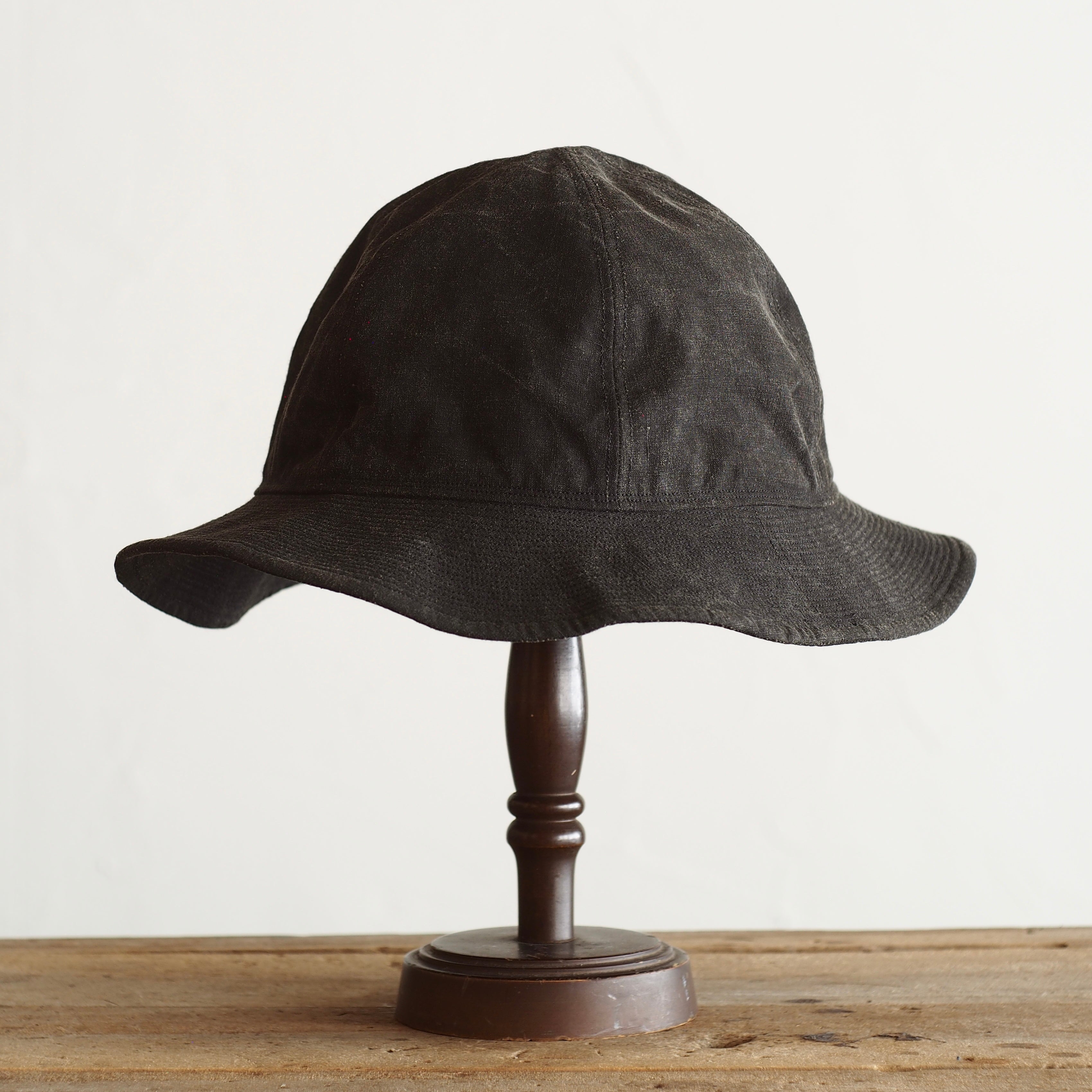NORA HAT ~type 2nd~japan old black cotton fabric⓶