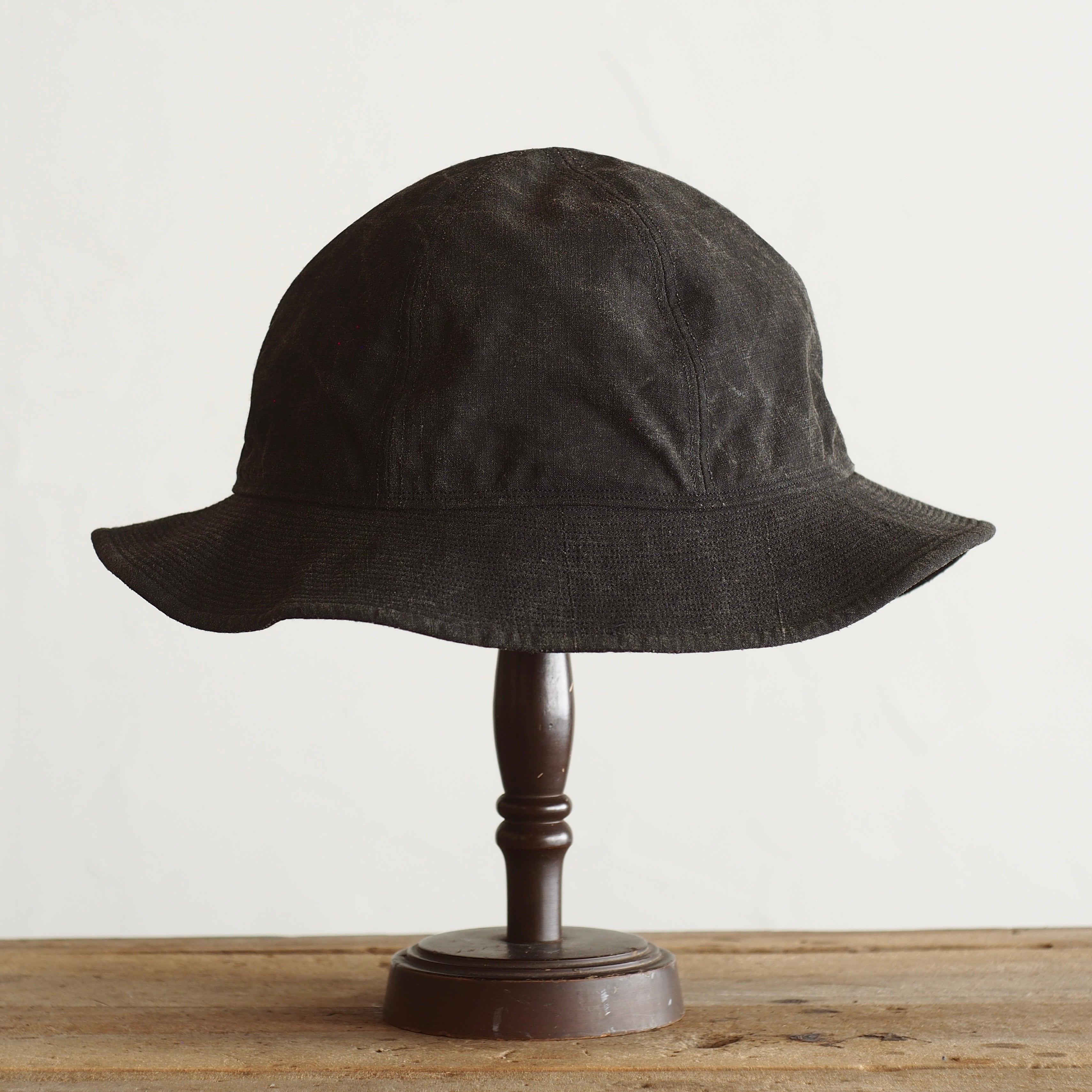 NORA HAT ~type 2nd~japan old black cotton fabric⓶