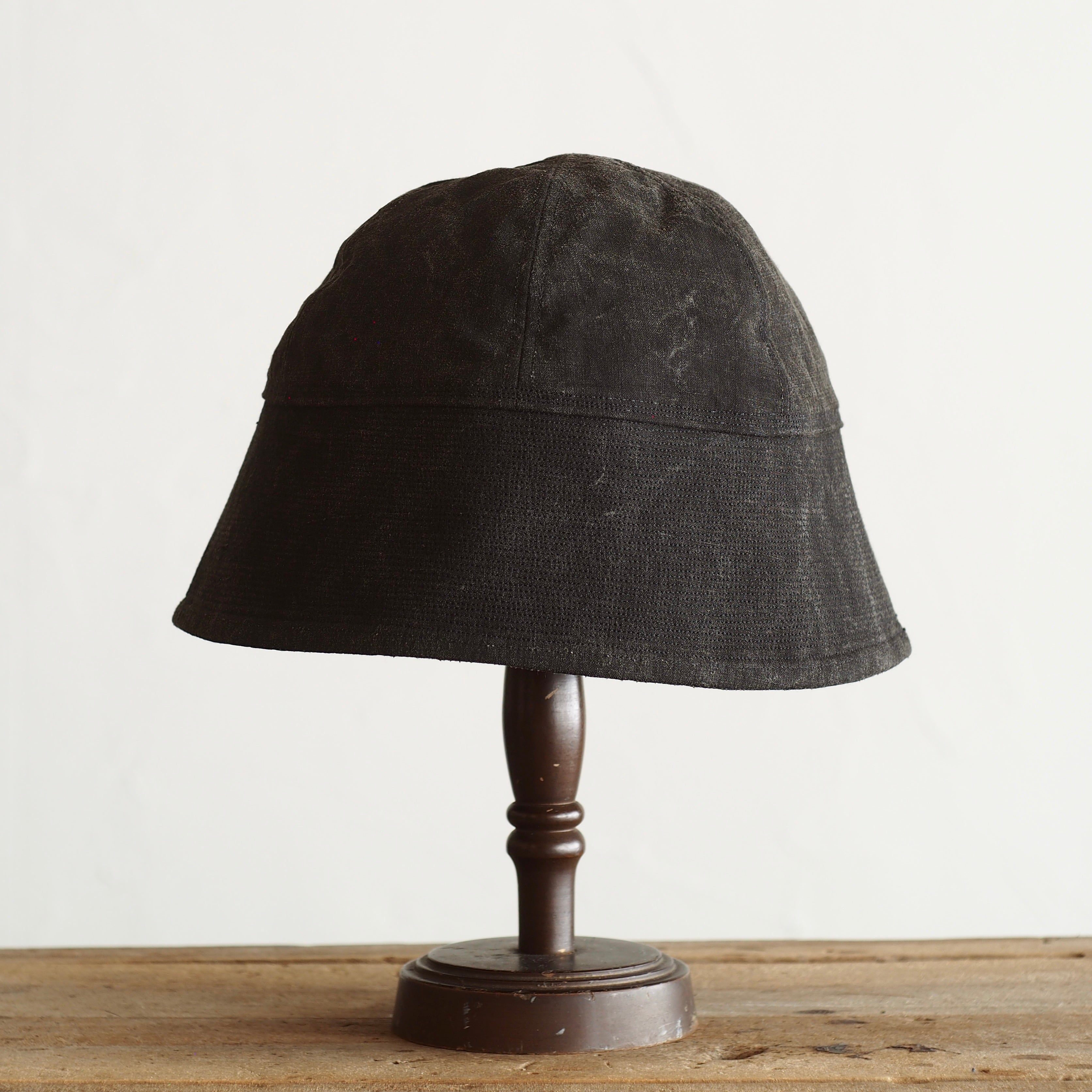 NORA HAT ~type 1st~japan old black cotton fabric⓵