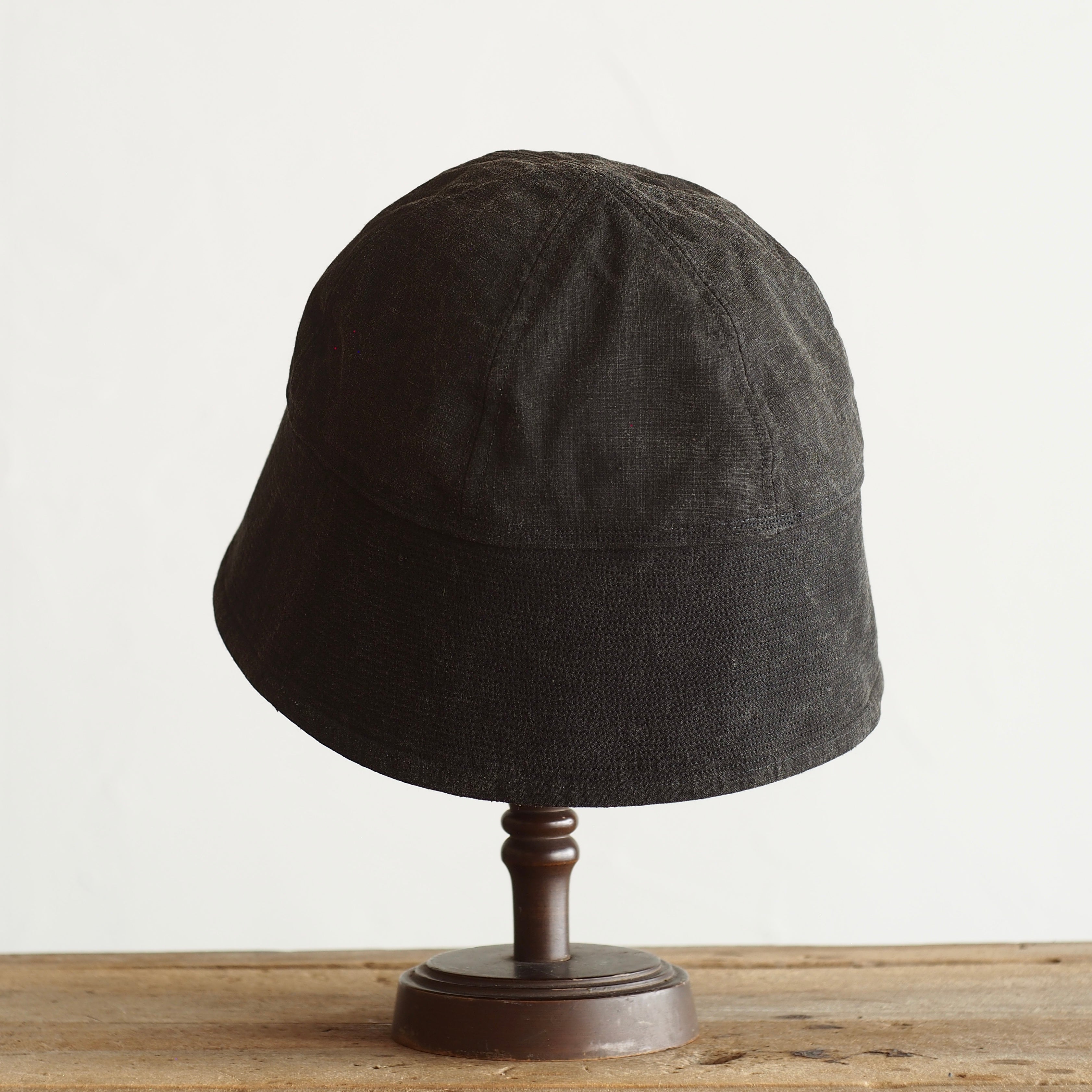 NORA HAT ~type 1st~japan old black cotton fabric⓵