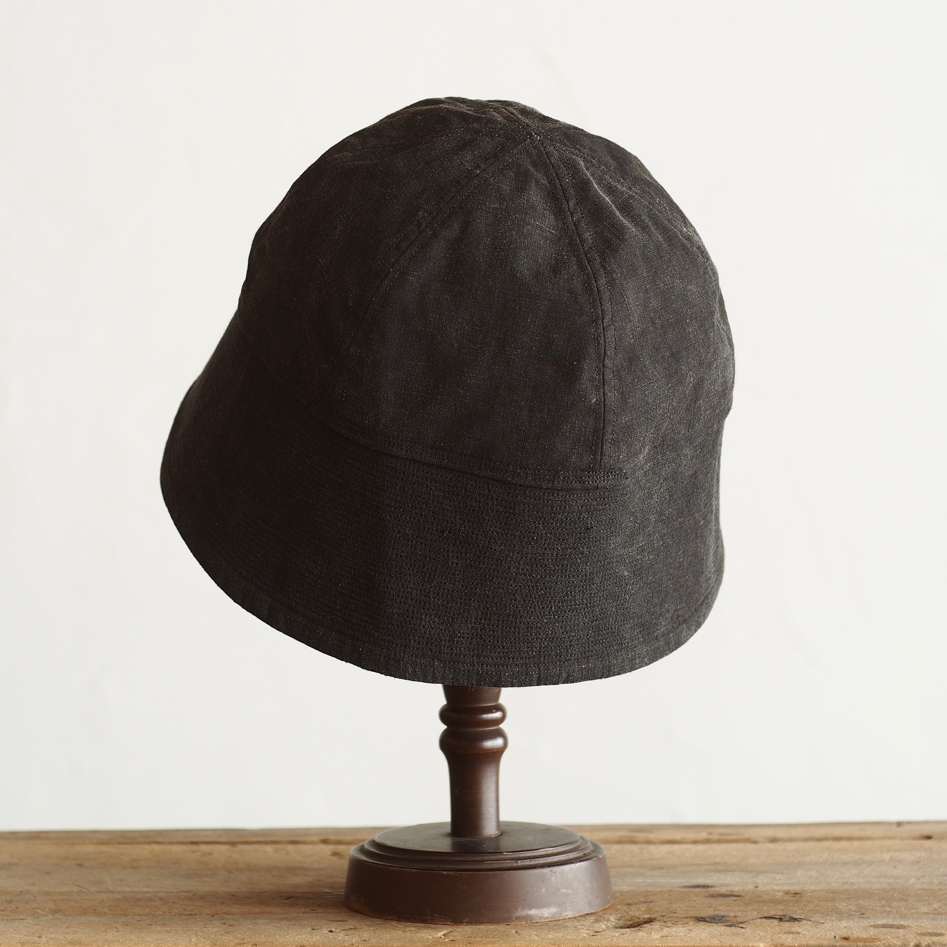 NORA HAT ~type 1st~japan old black cotton fabric⓶