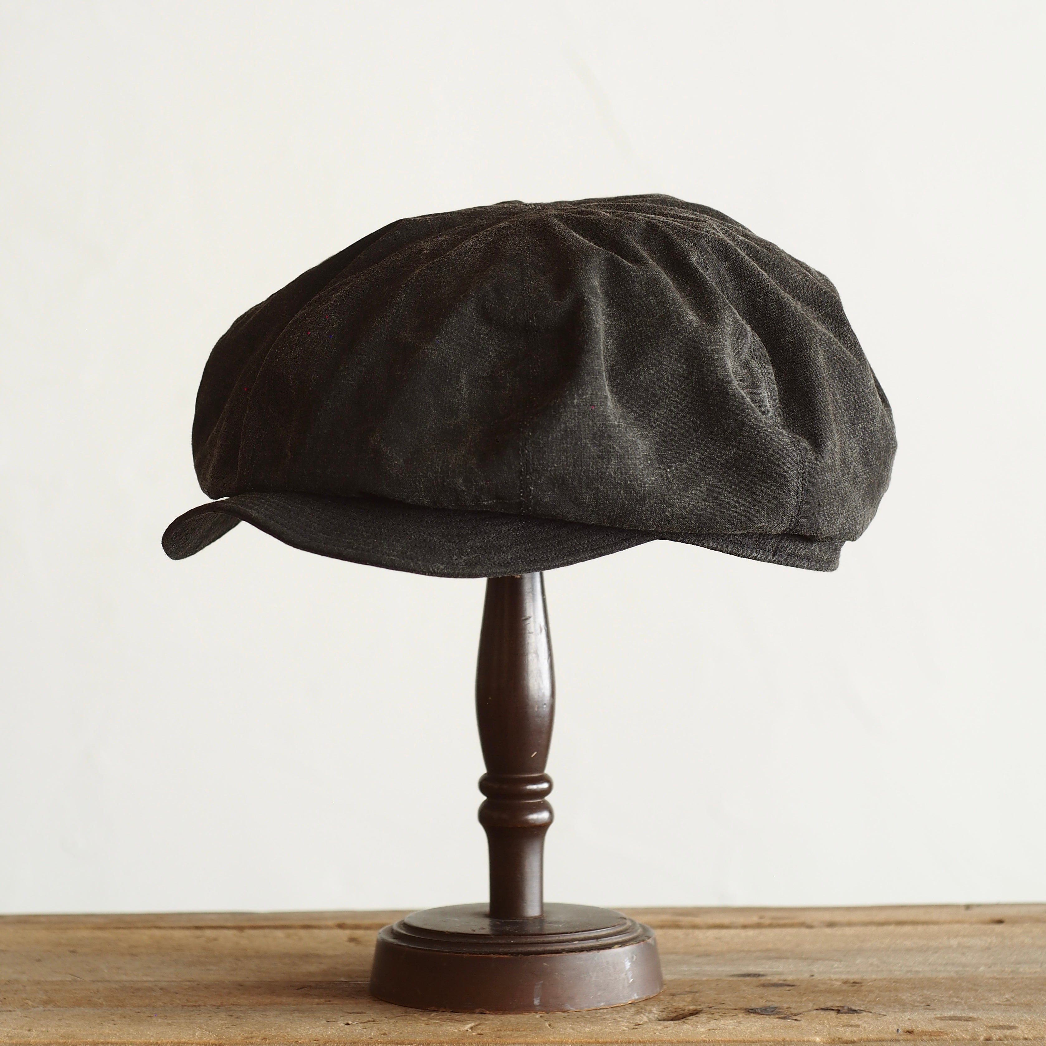 NORA CAP ~type newsboy~61 japan old black cotton