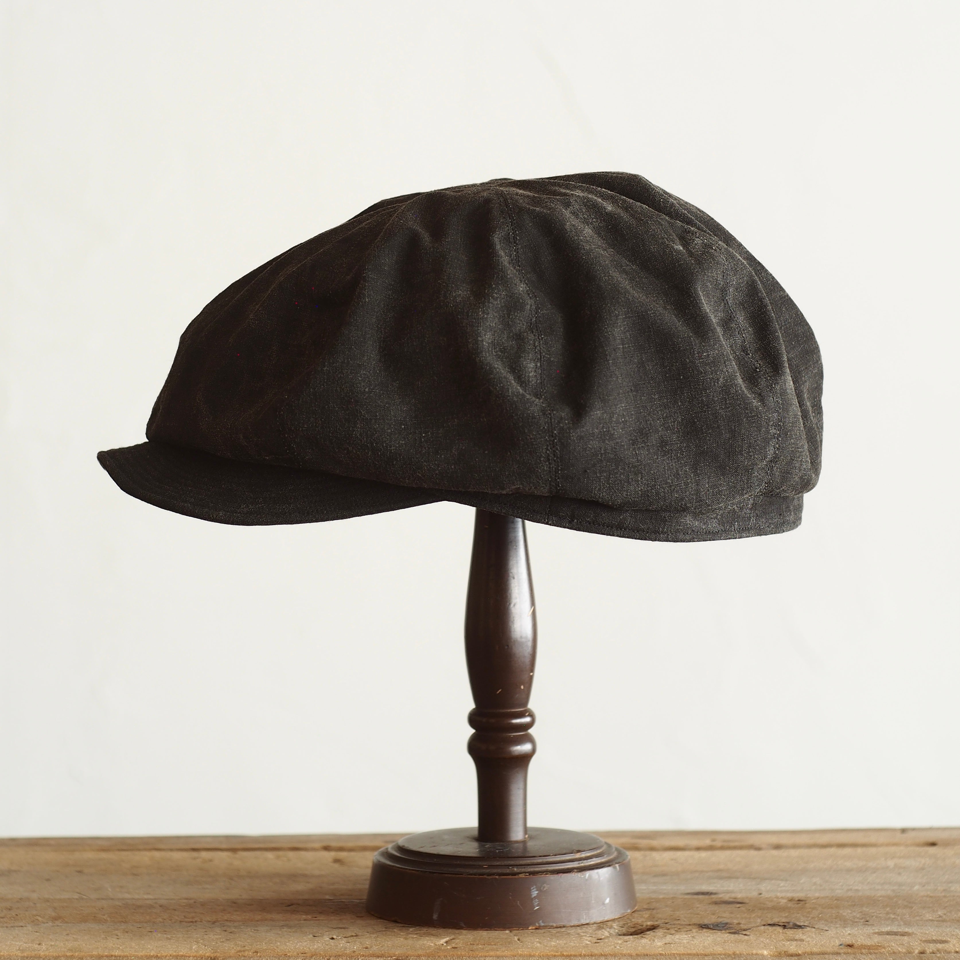 NORA CAP ~type newsboy~61 japan old black cotton