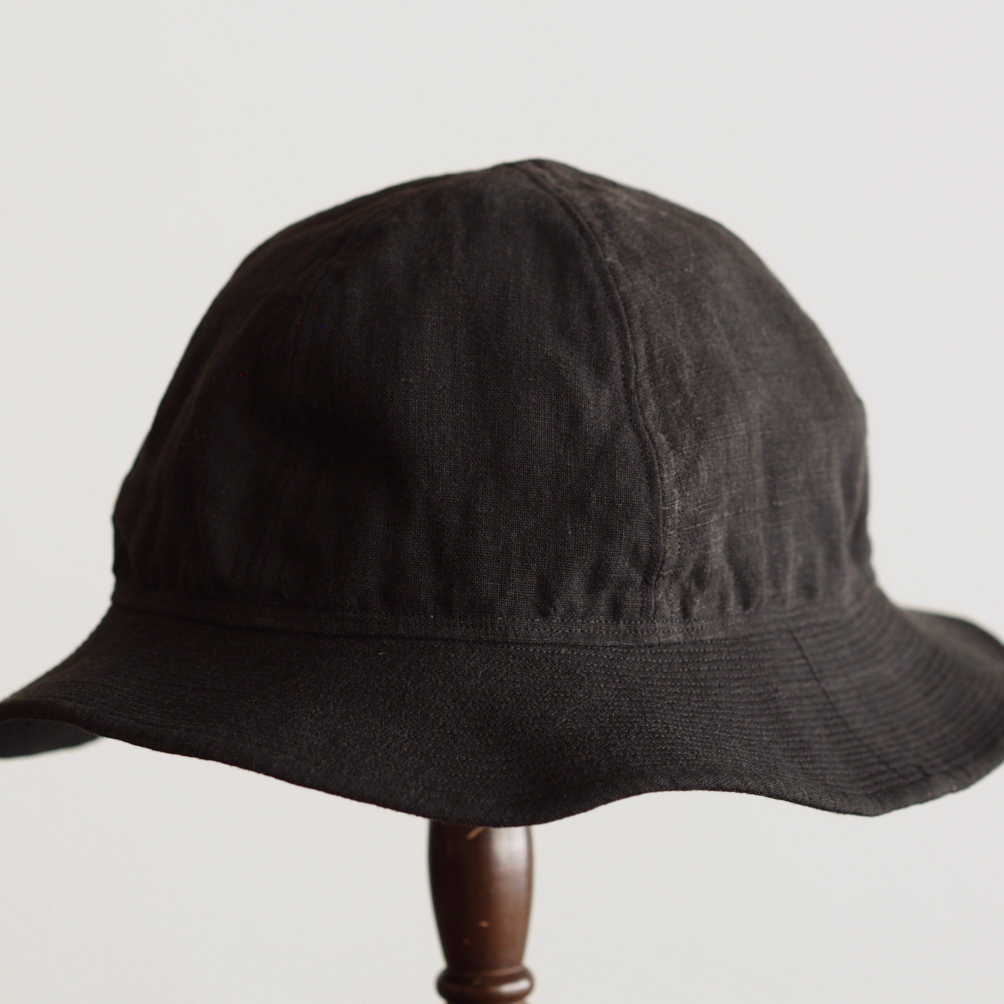 NORA HAT ~type 2nd~japan old black cotton fabric