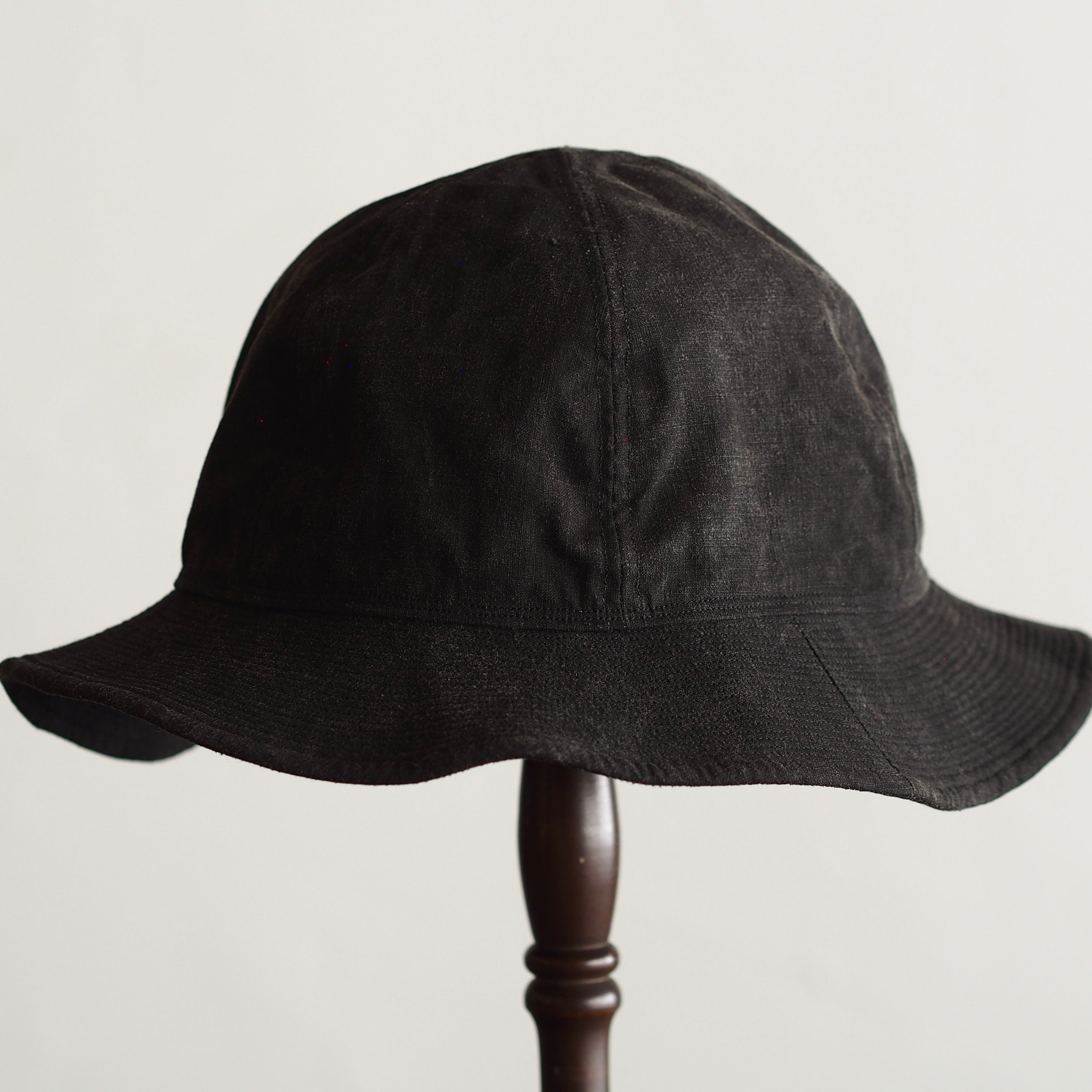 NORA HAT ~type 2nd~japan old black cotton fabric⓵