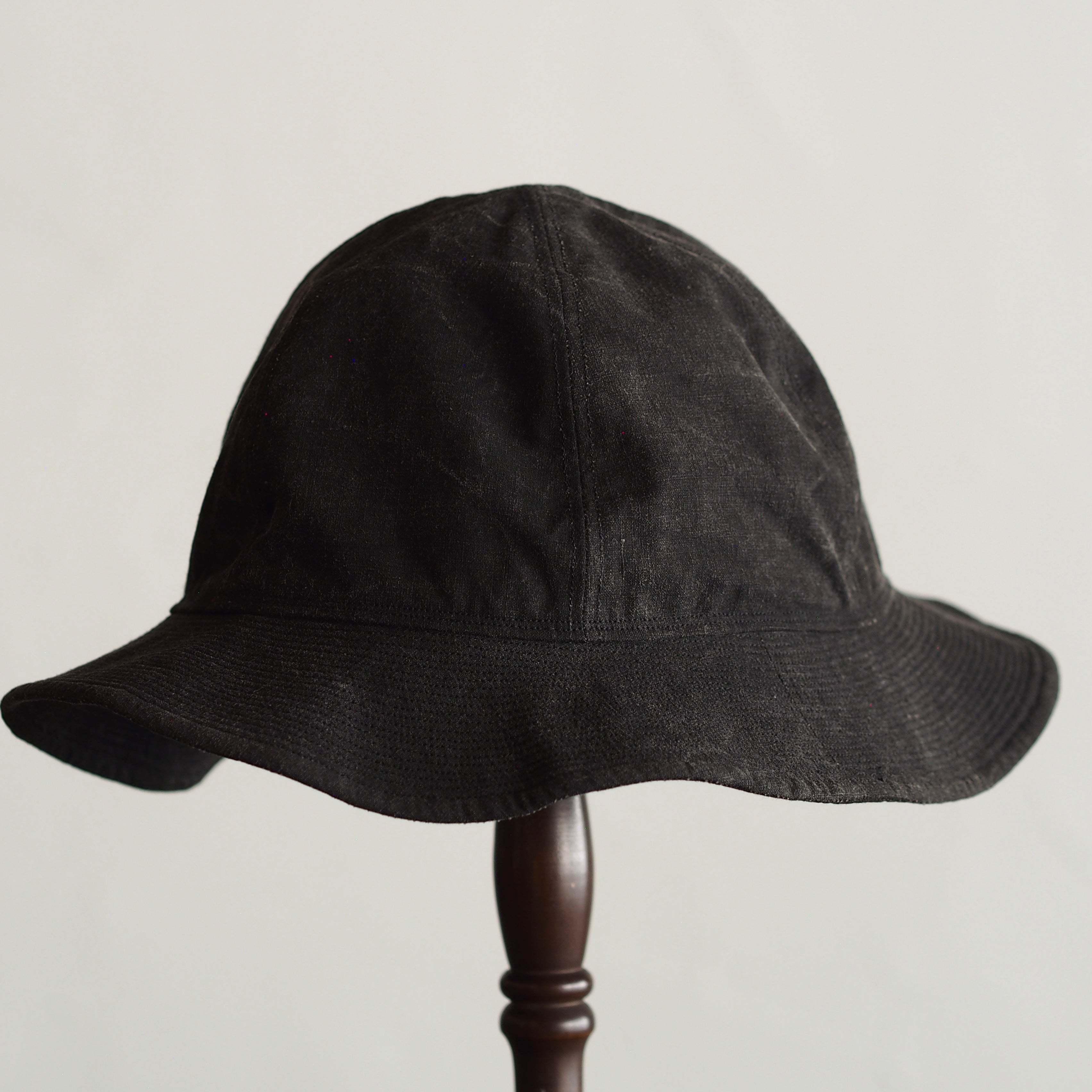 NORA HAT ~type 2nd~japan old black cotton fabric⓶