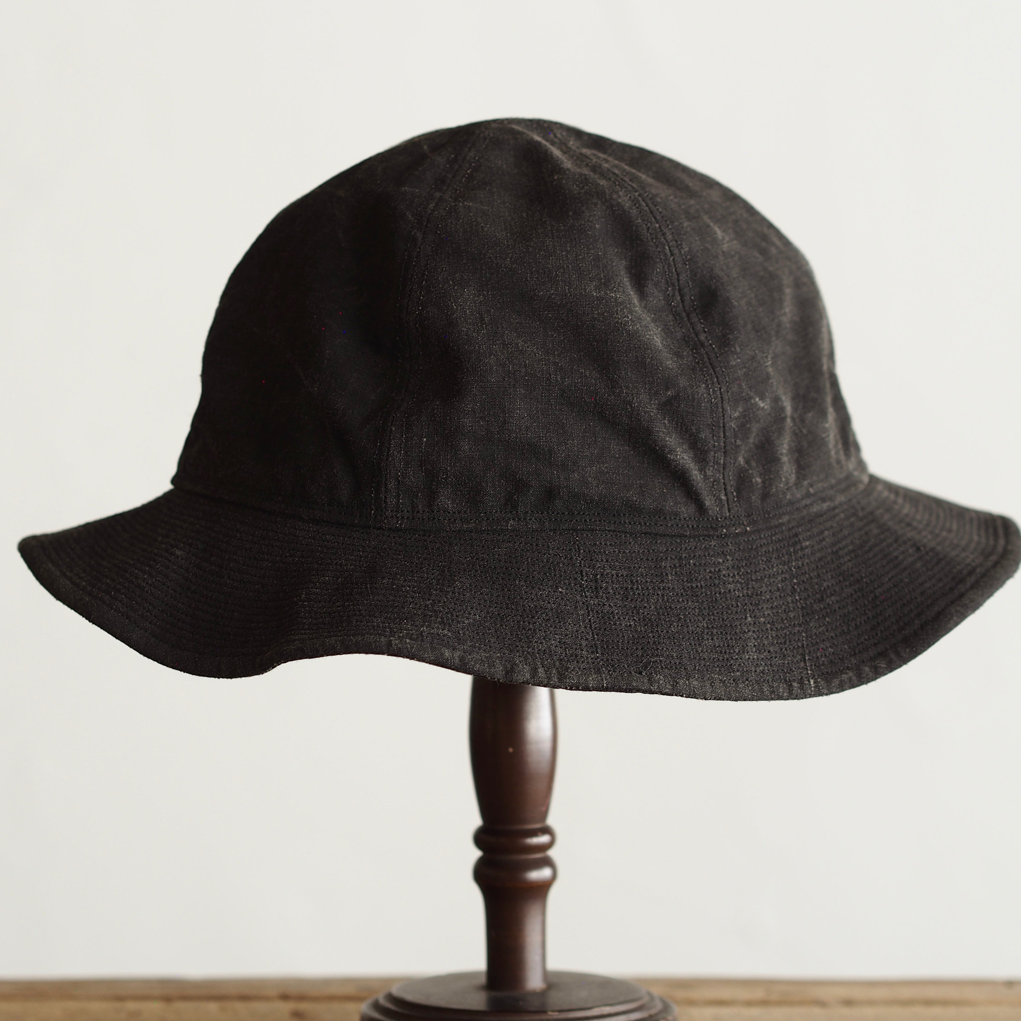NORA HAT ~type 2nd~japan old black cotton fabric⓶