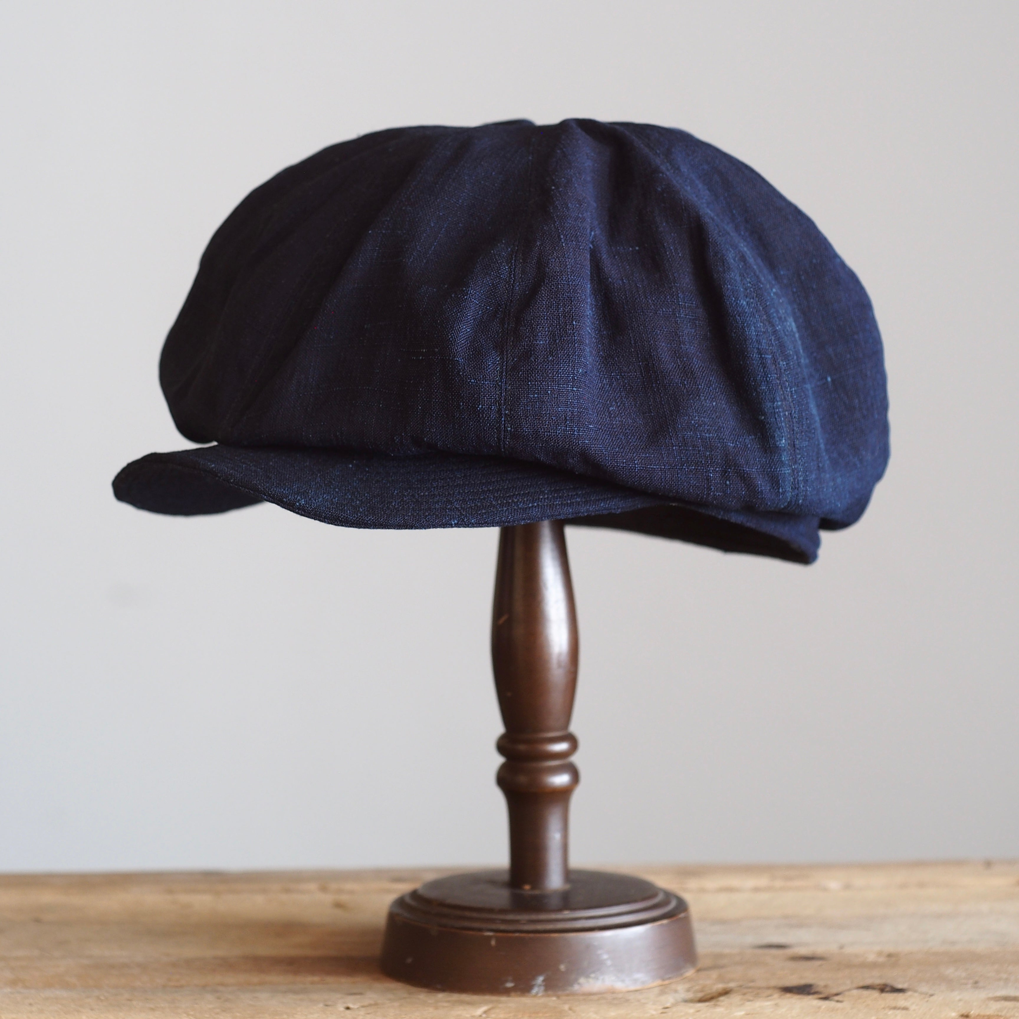 NORA CAP ~type newsboy~60 japan old indigo silk fabric