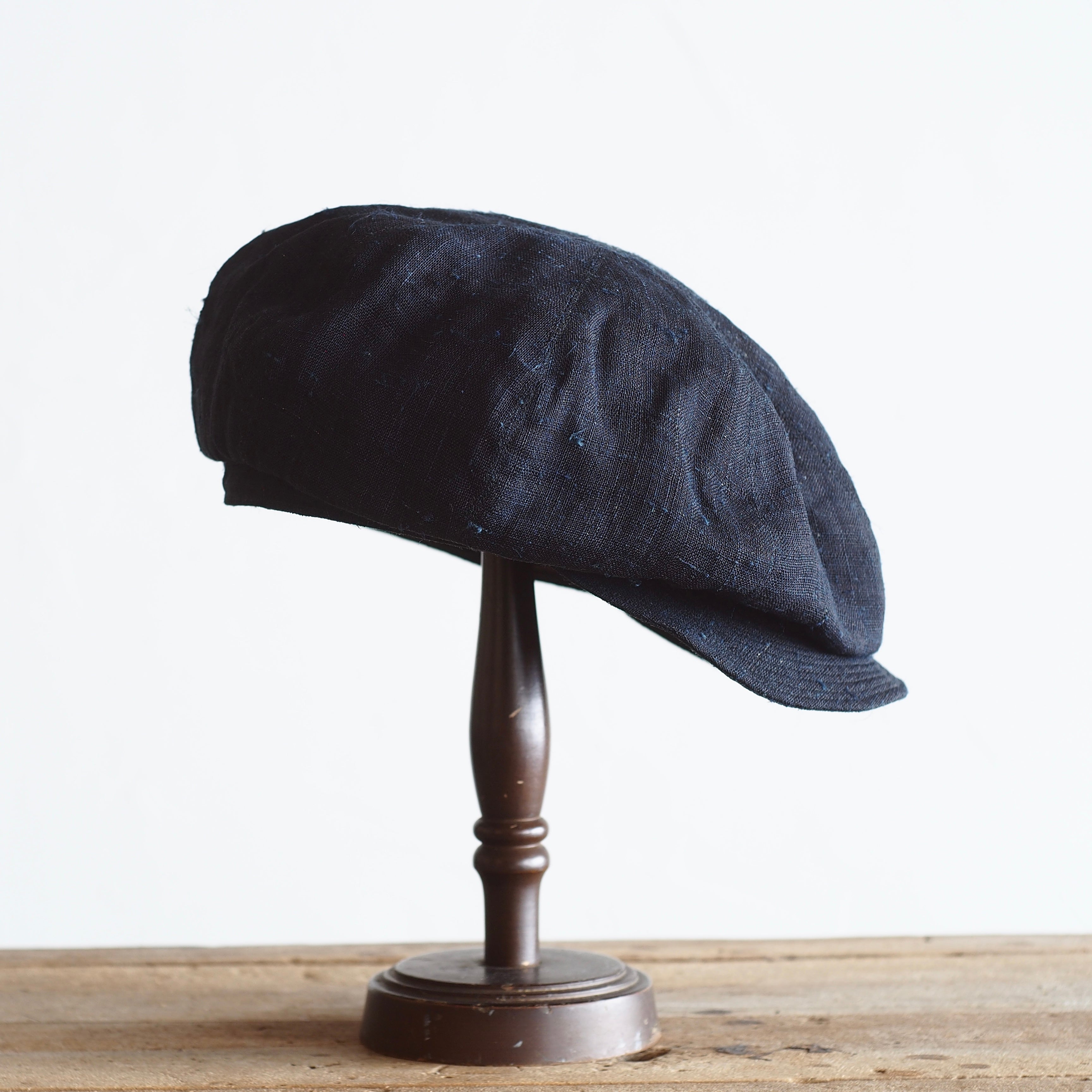NORA CAP ~type newsboy~60japan old indigo Ramie