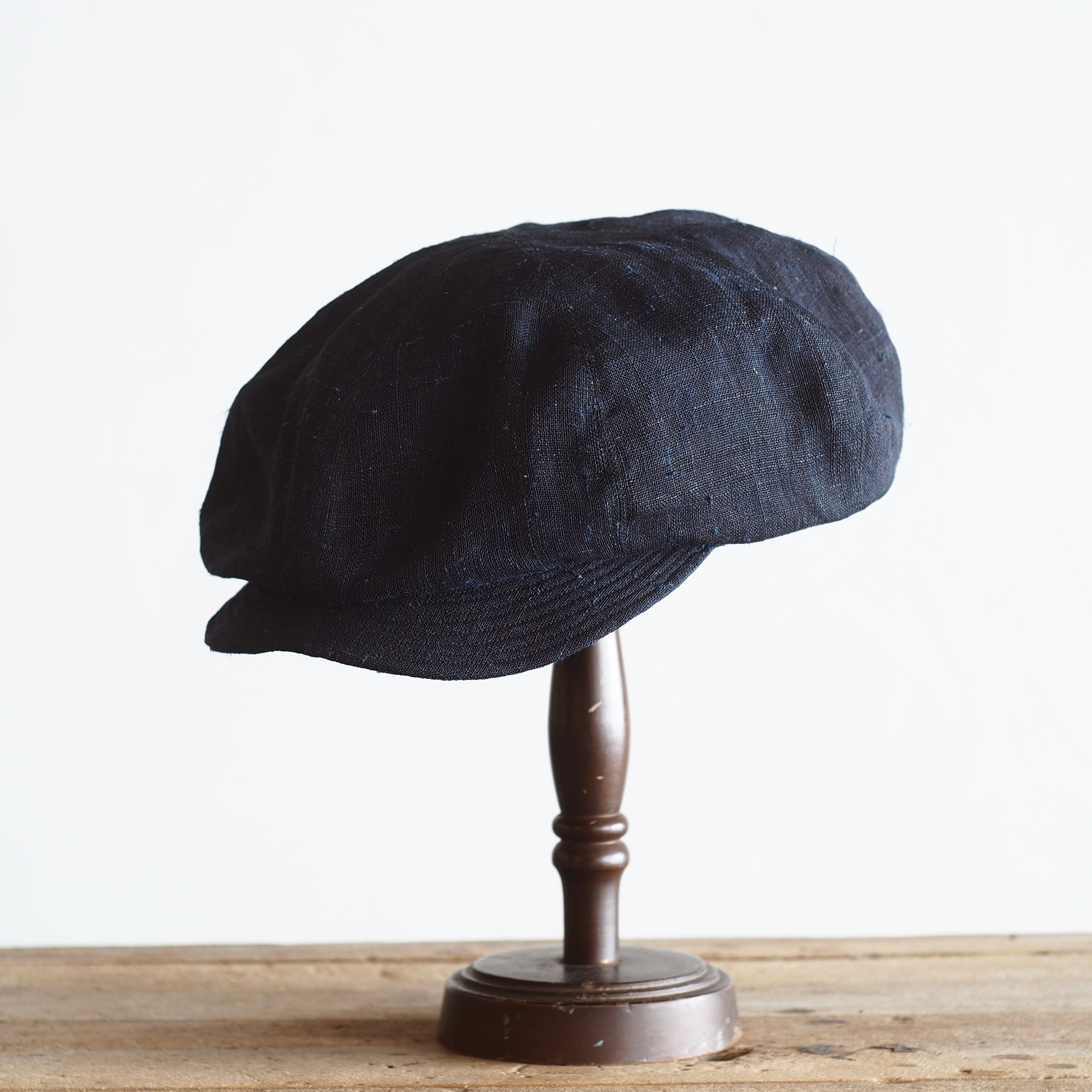 NORA CAP ~type newsboy~60japan old indigo Ramie⓶