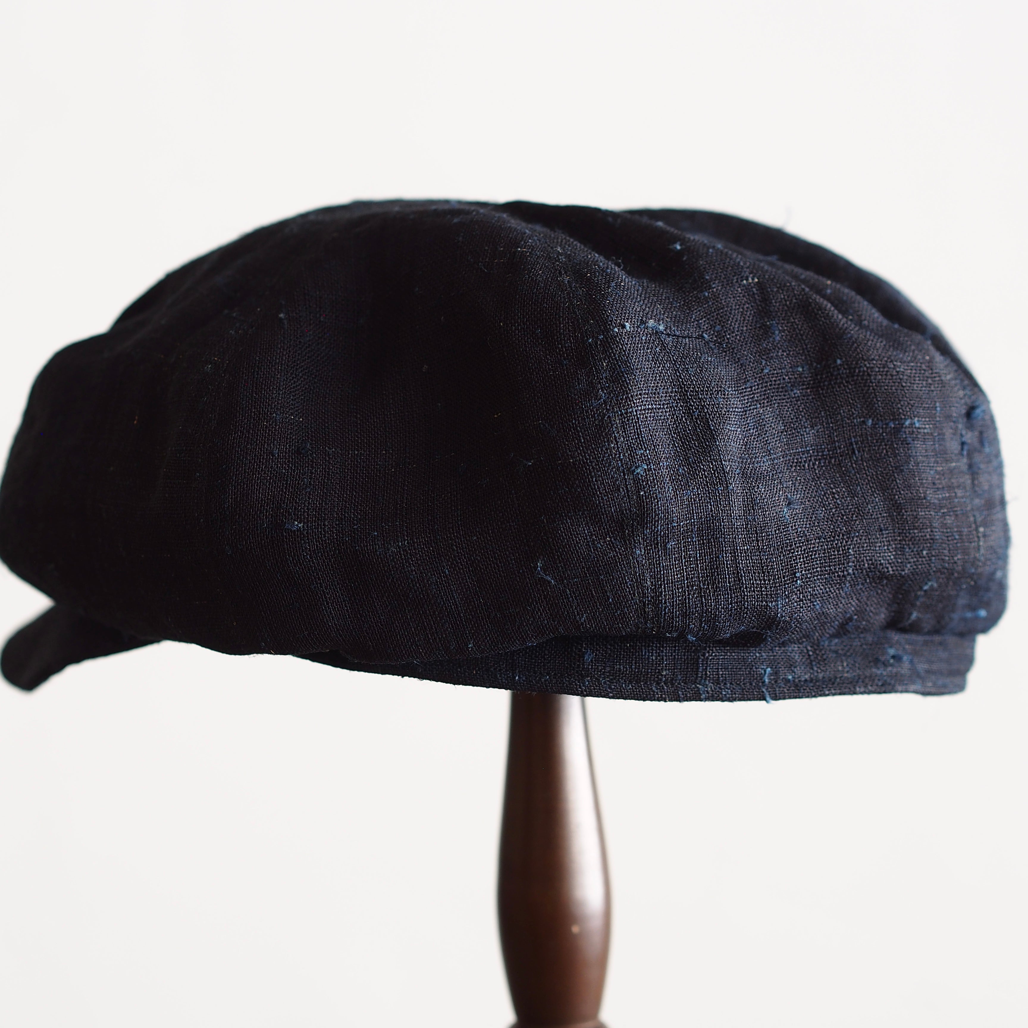 NORA CAP ~type newsboy~60japan old indigo Ramie⓶