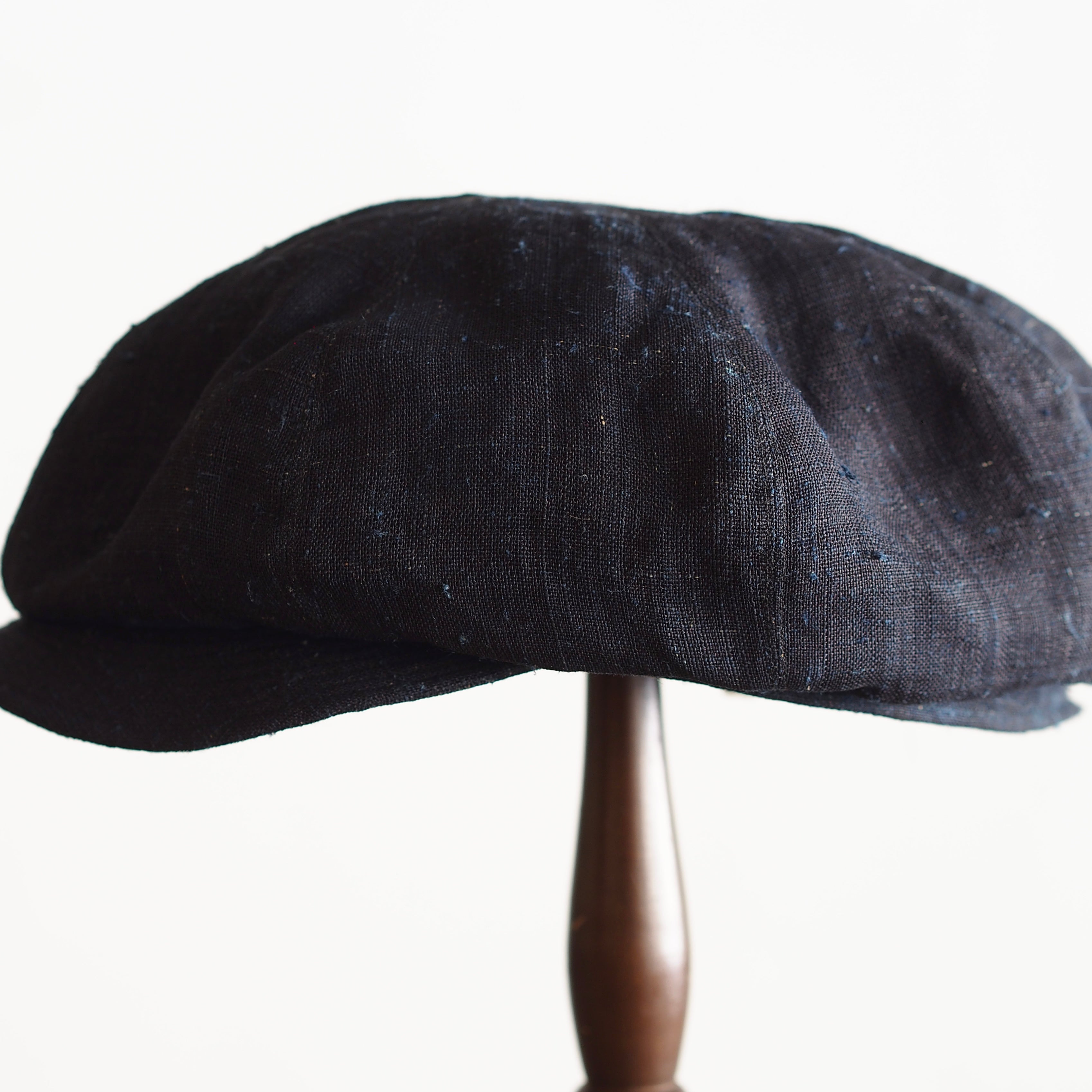 NORA CAP ~type newsboy~60japan old indigo Ramie⓶