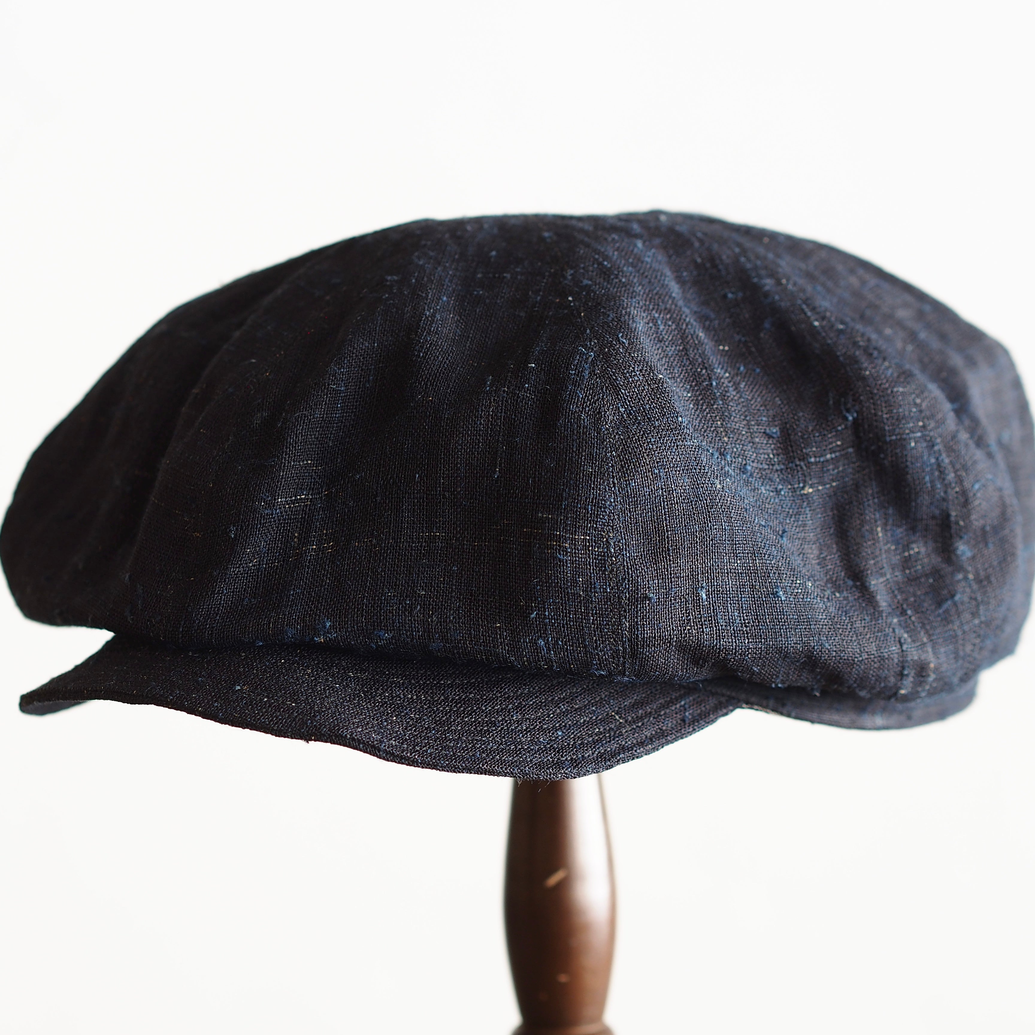 NORA CAP ~type newsboy~61japan old indigo Ramie⓷
