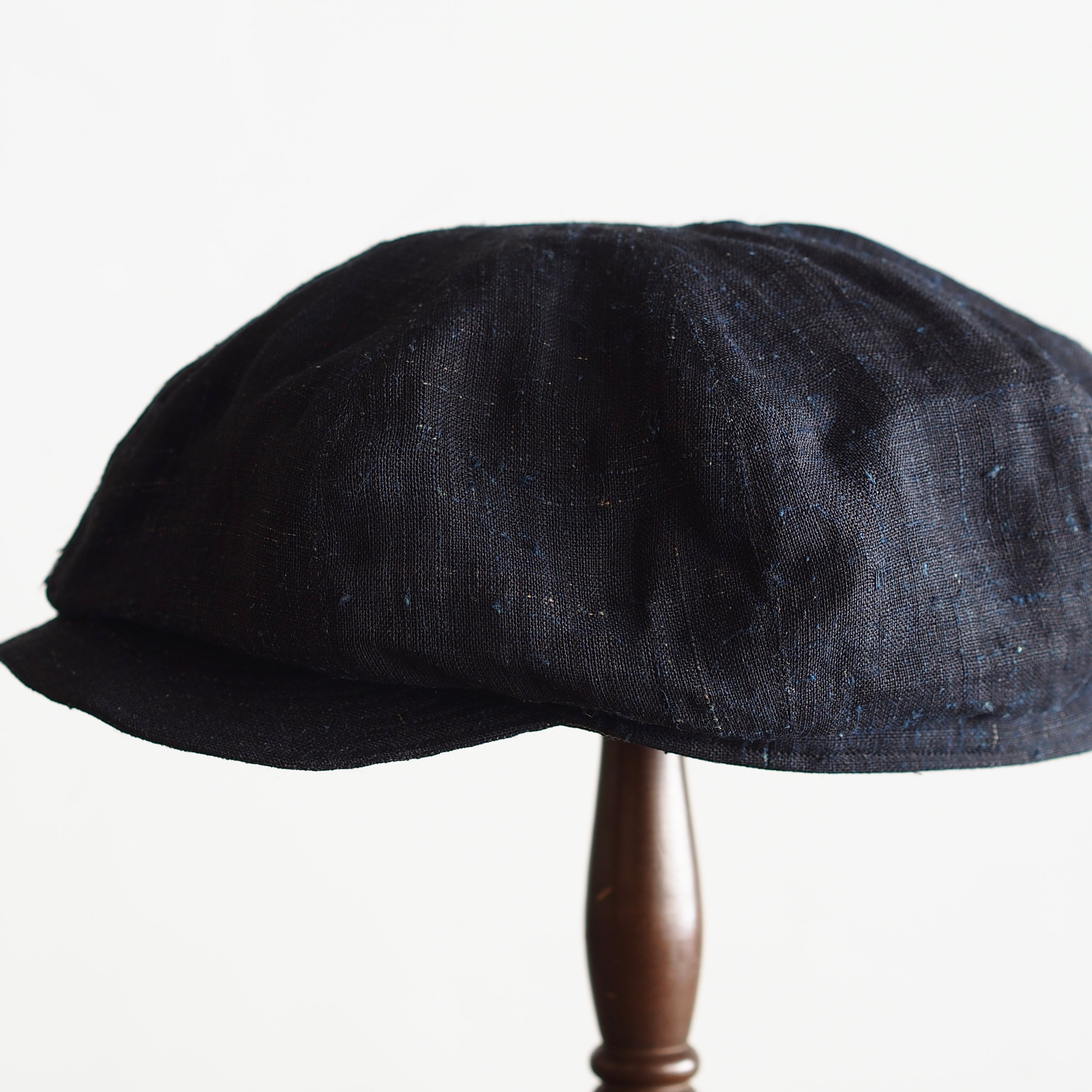 NORA CAP ~type newsboy~61japan old indigo Ramie⓷