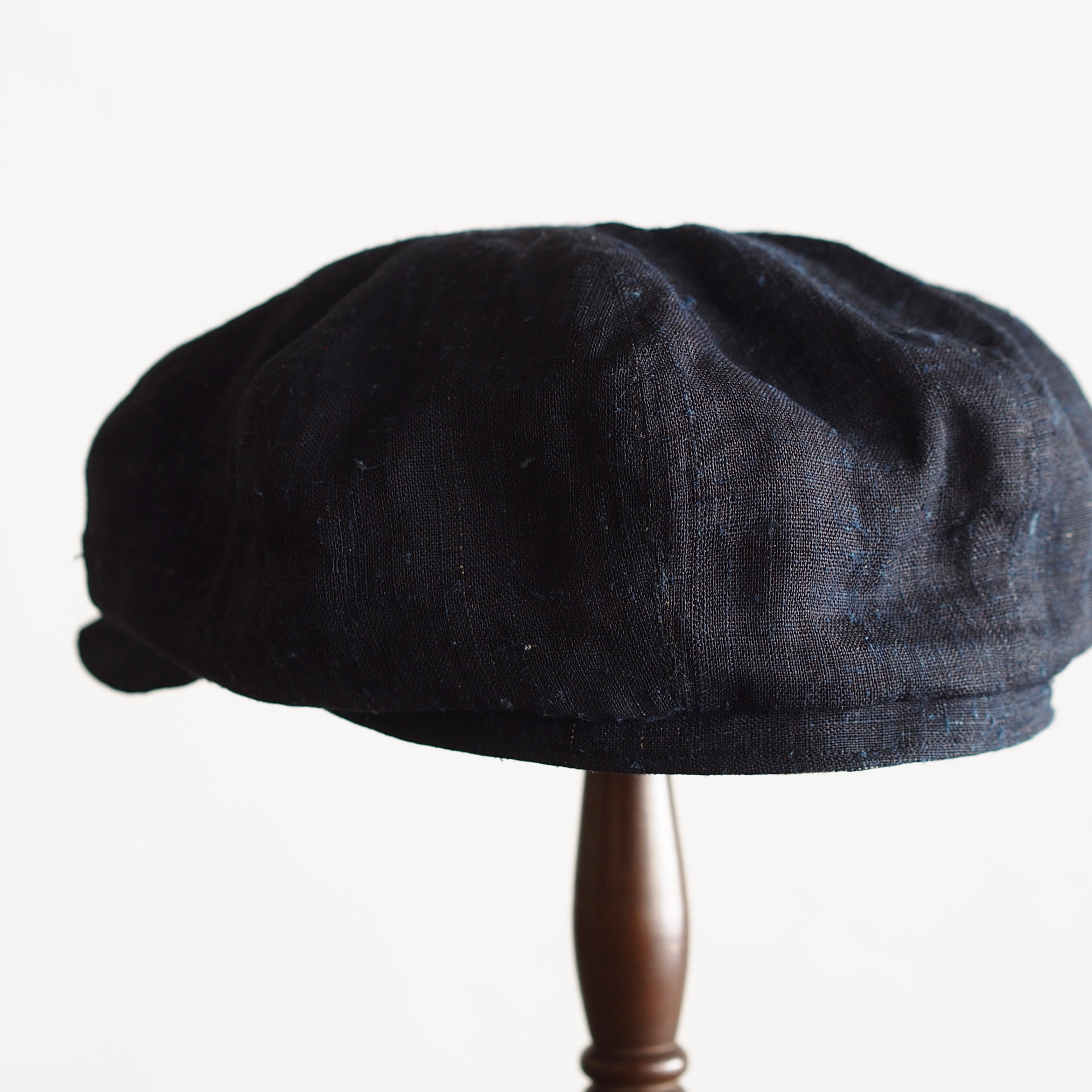 NORA CAP ~type newsboy~61japan old indigo Ramie⓷