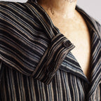 NORA SHORT JACKET~Japan old stripe hemp fabric~