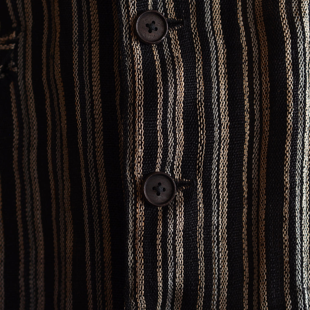 NORA SHORT JACKET~Japan old stripe hemp fabric~