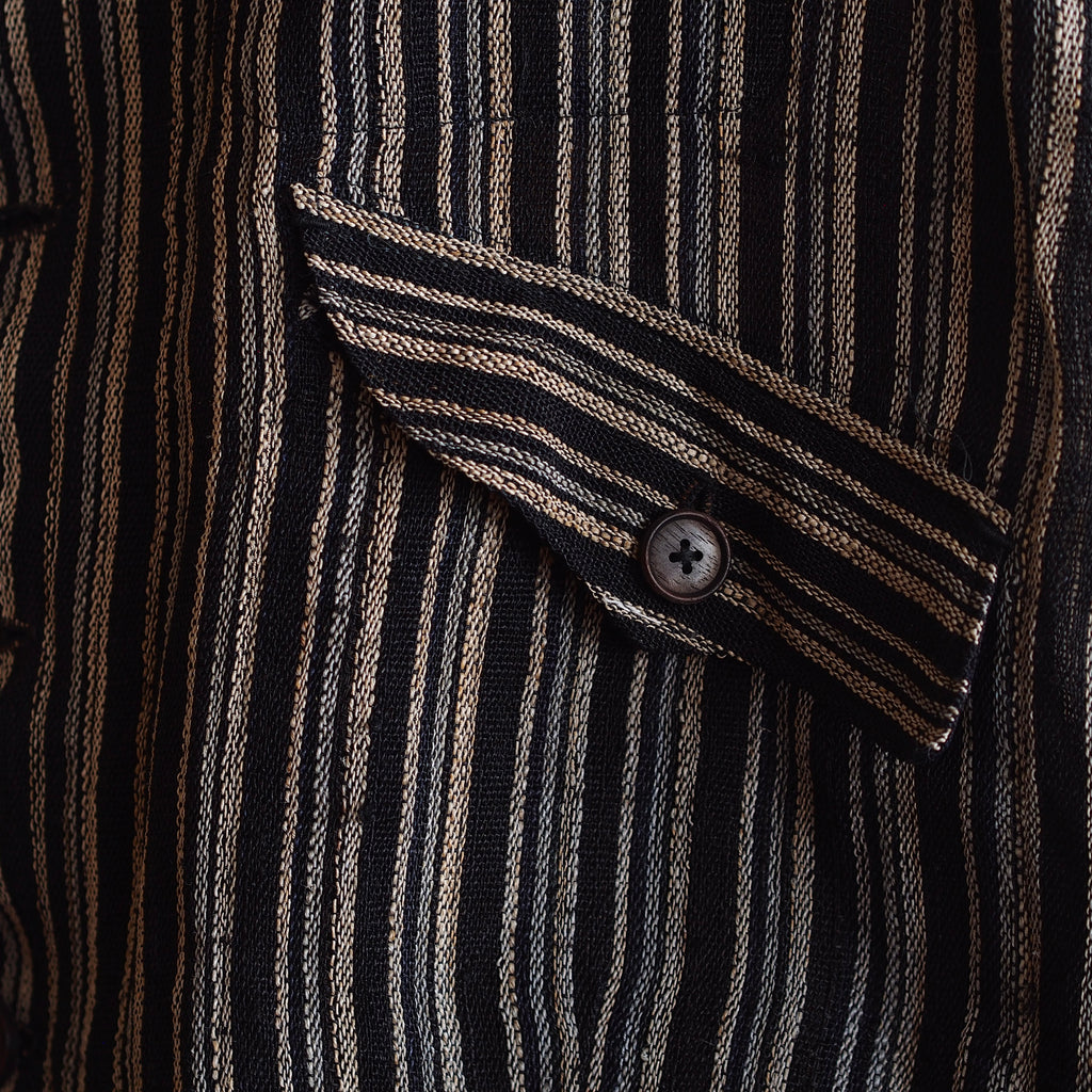 NORA SHORT JACKET~Japan old stripe hemp fabric~