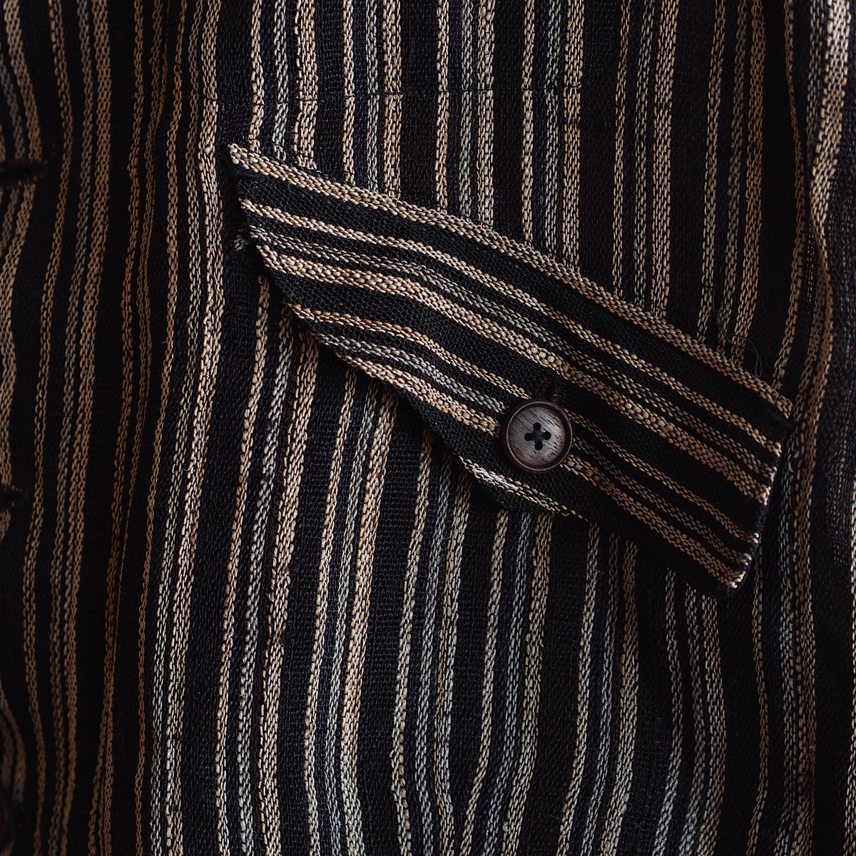 NORA SHORT JACKET~Japan old stripe hemp fabric~