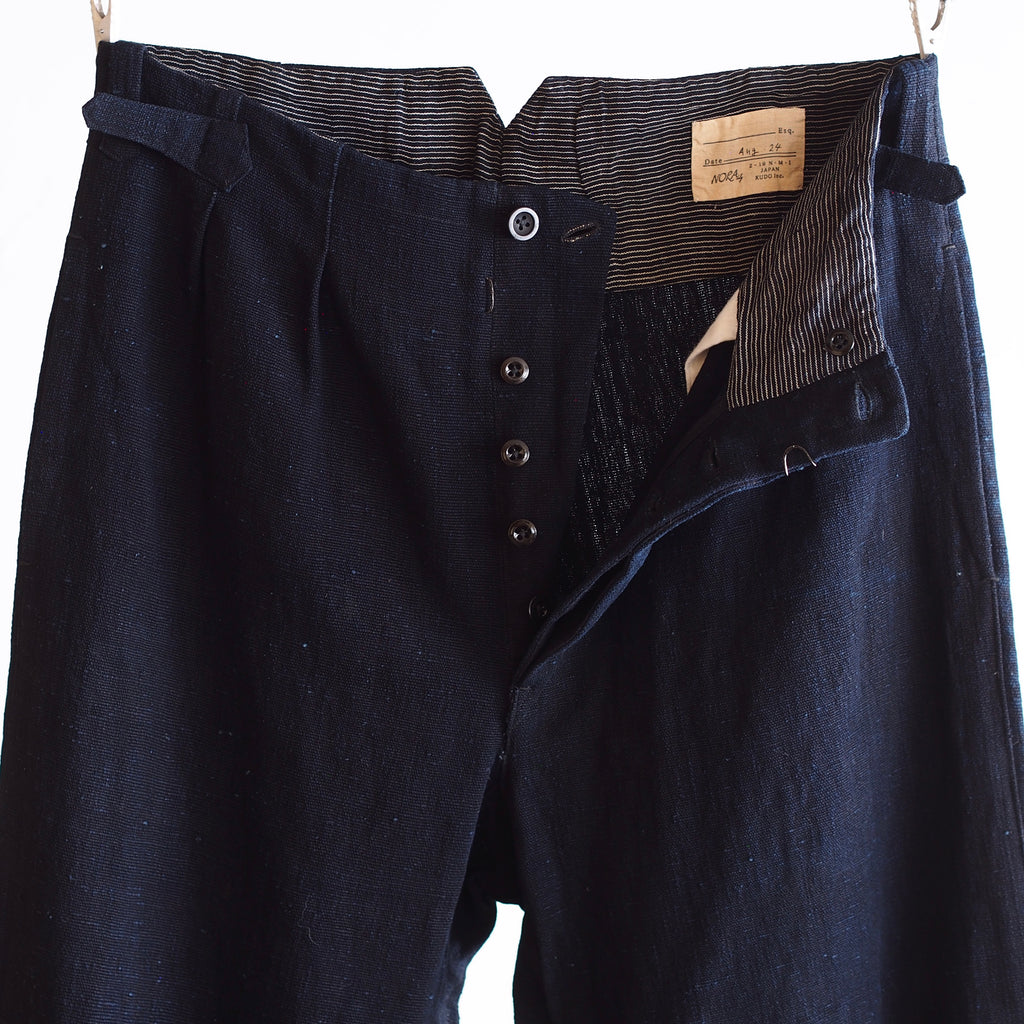 NORA WORK PANTS~japan old indigo paper fabric~