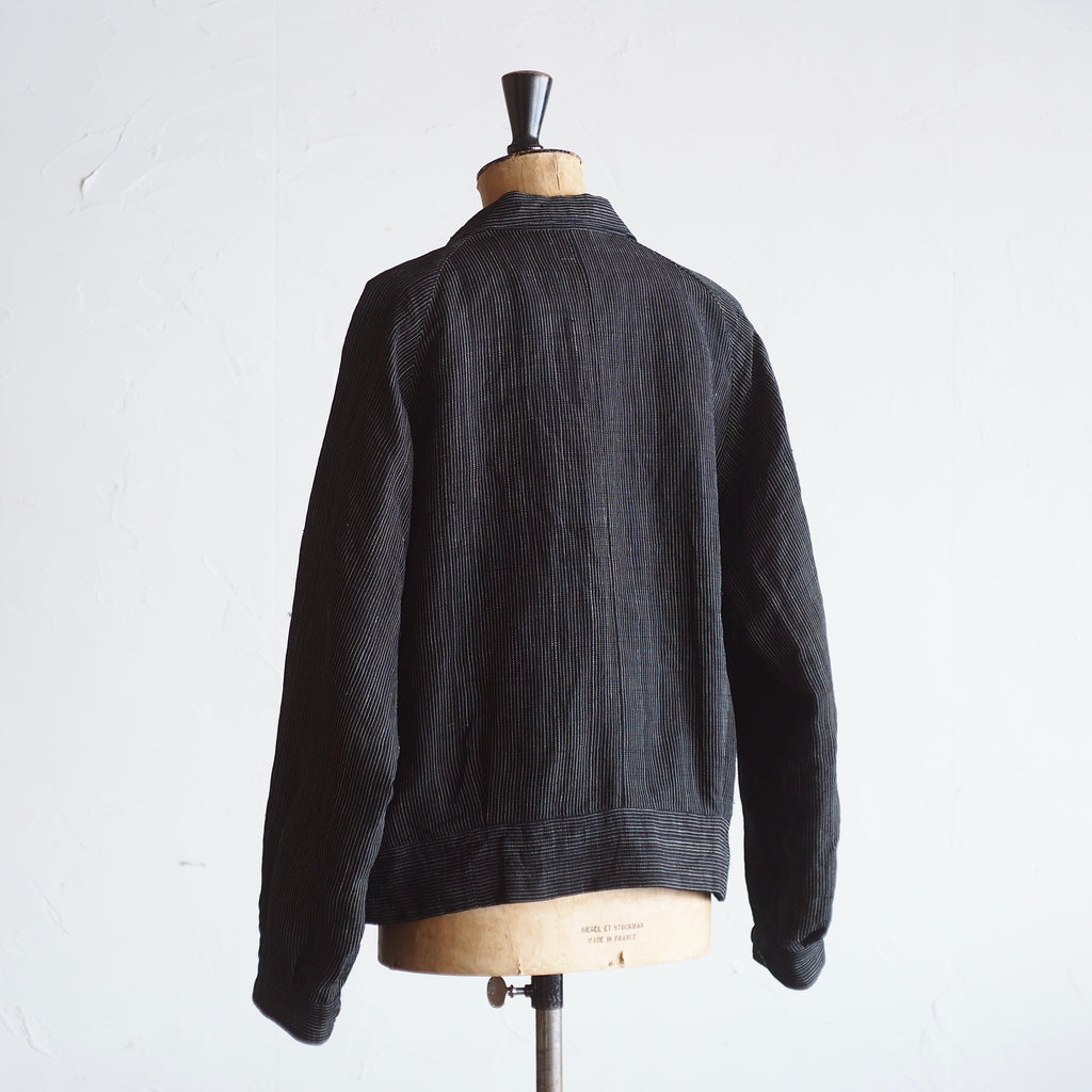 NORA SHORT JACKET~Japan old stripe hemp fabric~