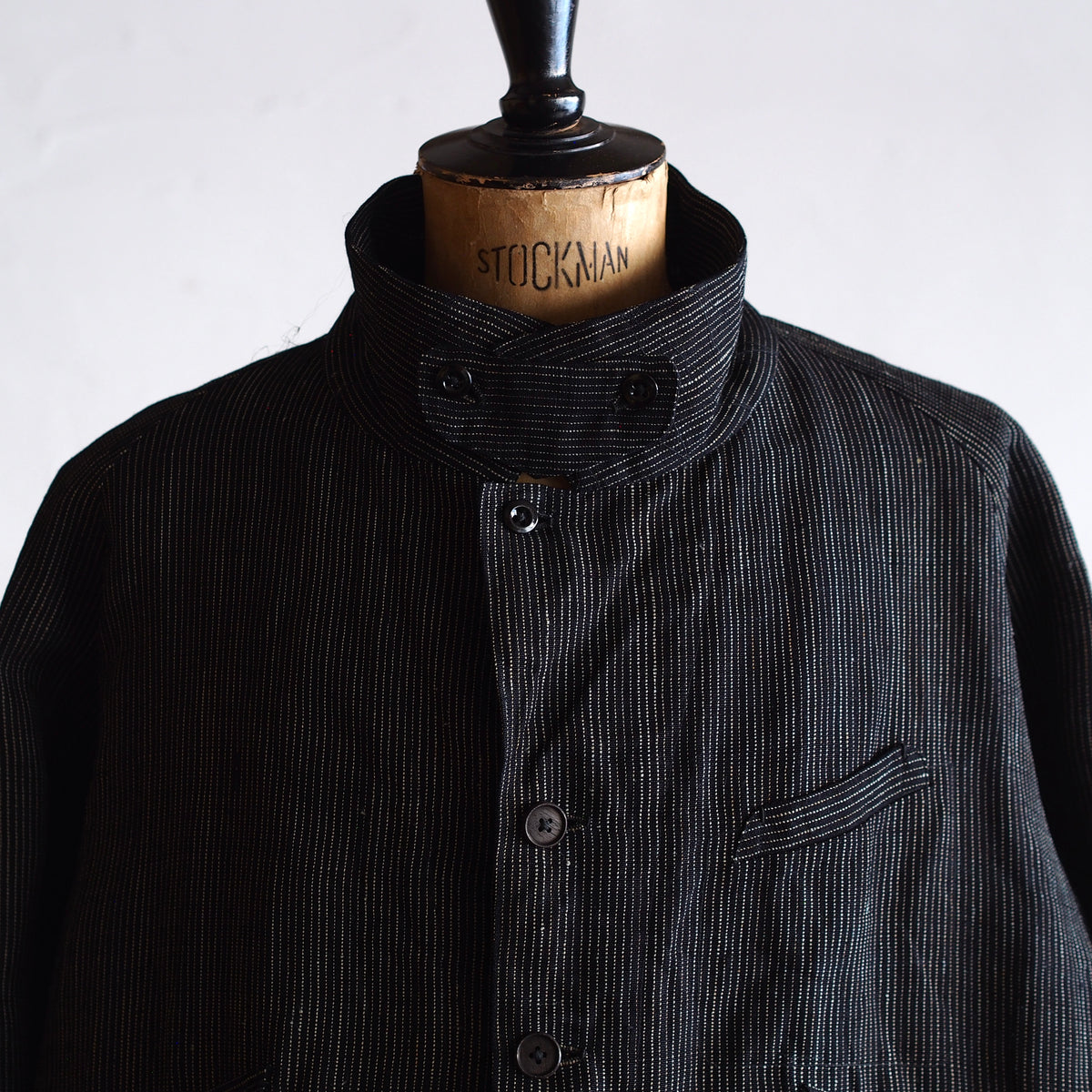 NORA SHORT JACKET~Japan old stripe hemp fabric~