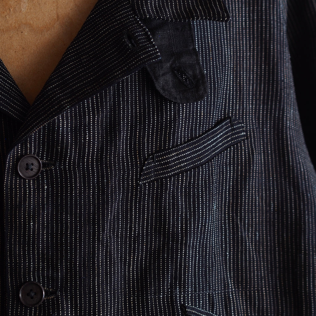 NORA SHORT JACKET~Japan old stripe hemp fabric~