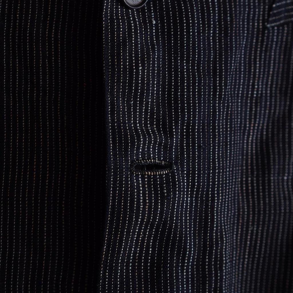 NORA SHORT JACKET~Japan old stripe hemp fabric~