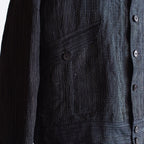 NORA SHORT JACKET~Japan old stripe hemp fabric~