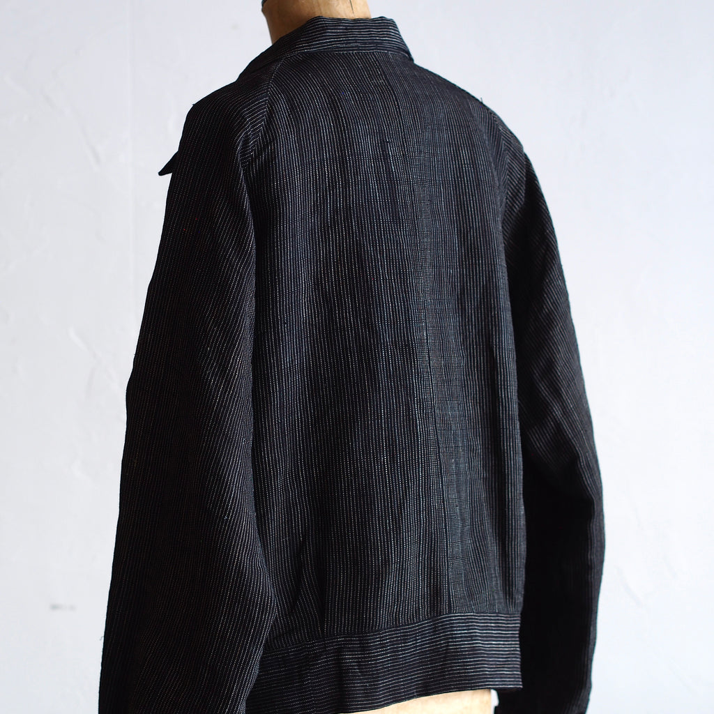 NORA SHORT JACKET~Japan old stripe hemp fabric~