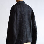 NORA SHORT JACKET~Japan old stripe hemp fabric~
