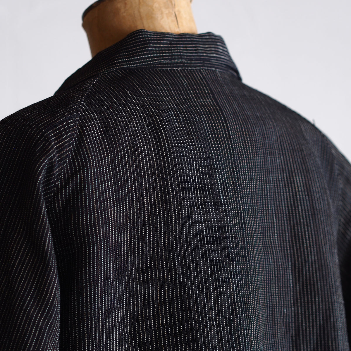 NORA SHORT JACKET~Japan old stripe hemp fabric~