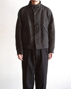 NORA SHORT JACKET~Japan old stripe hemp fabric~