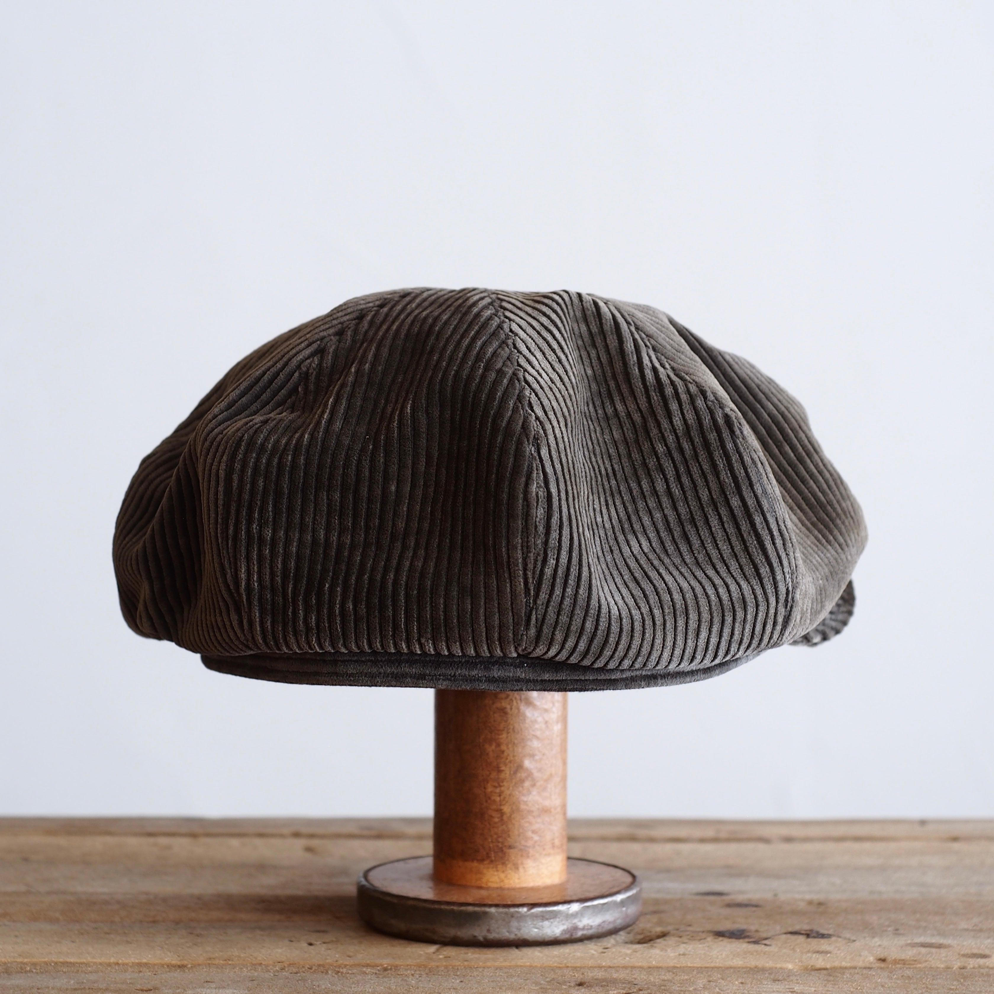 FRENCH VINTAGE CORD CAP ~type newsboy~60