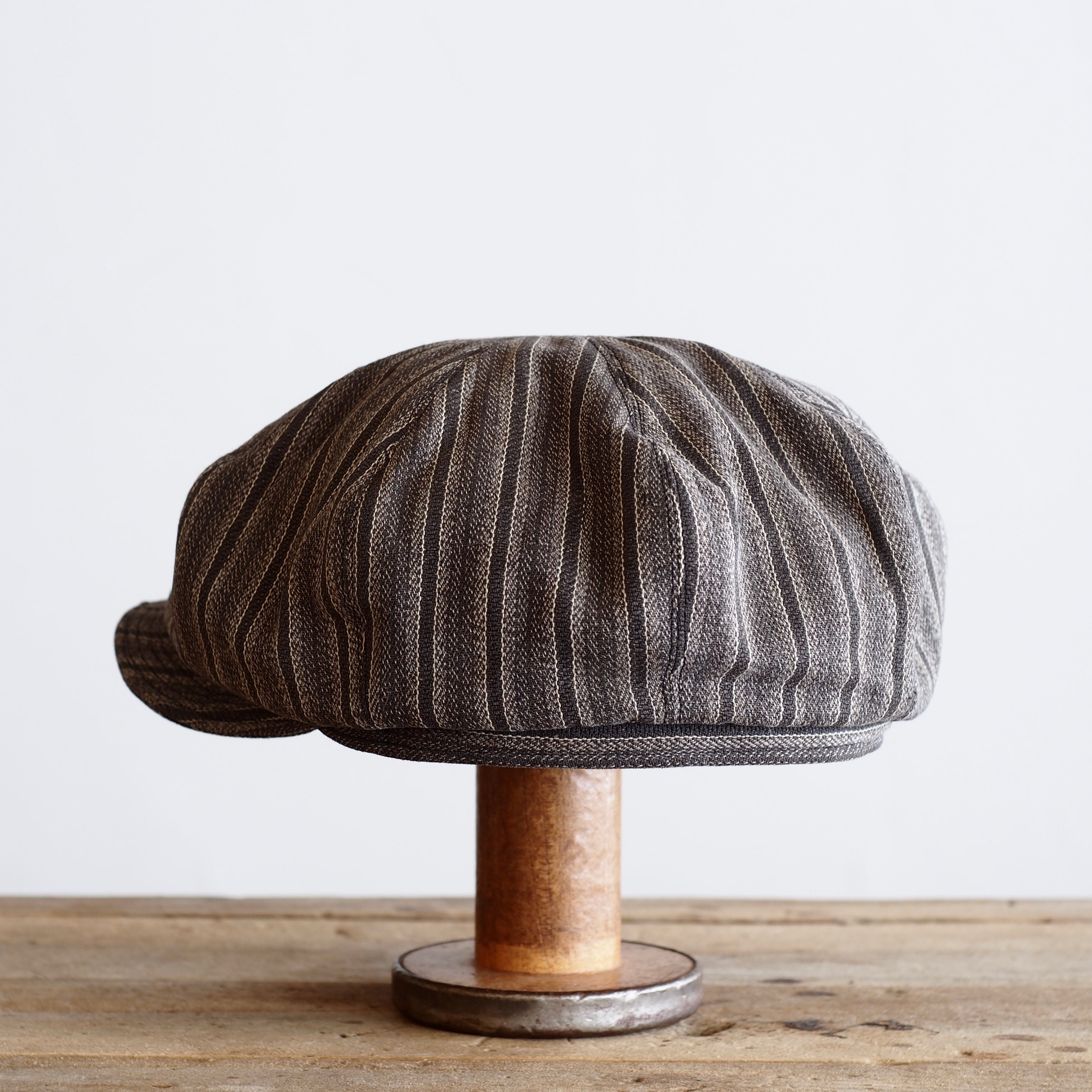 FRENCH VINTAGE FABRIC CAP ~type newsboy~stripe 61