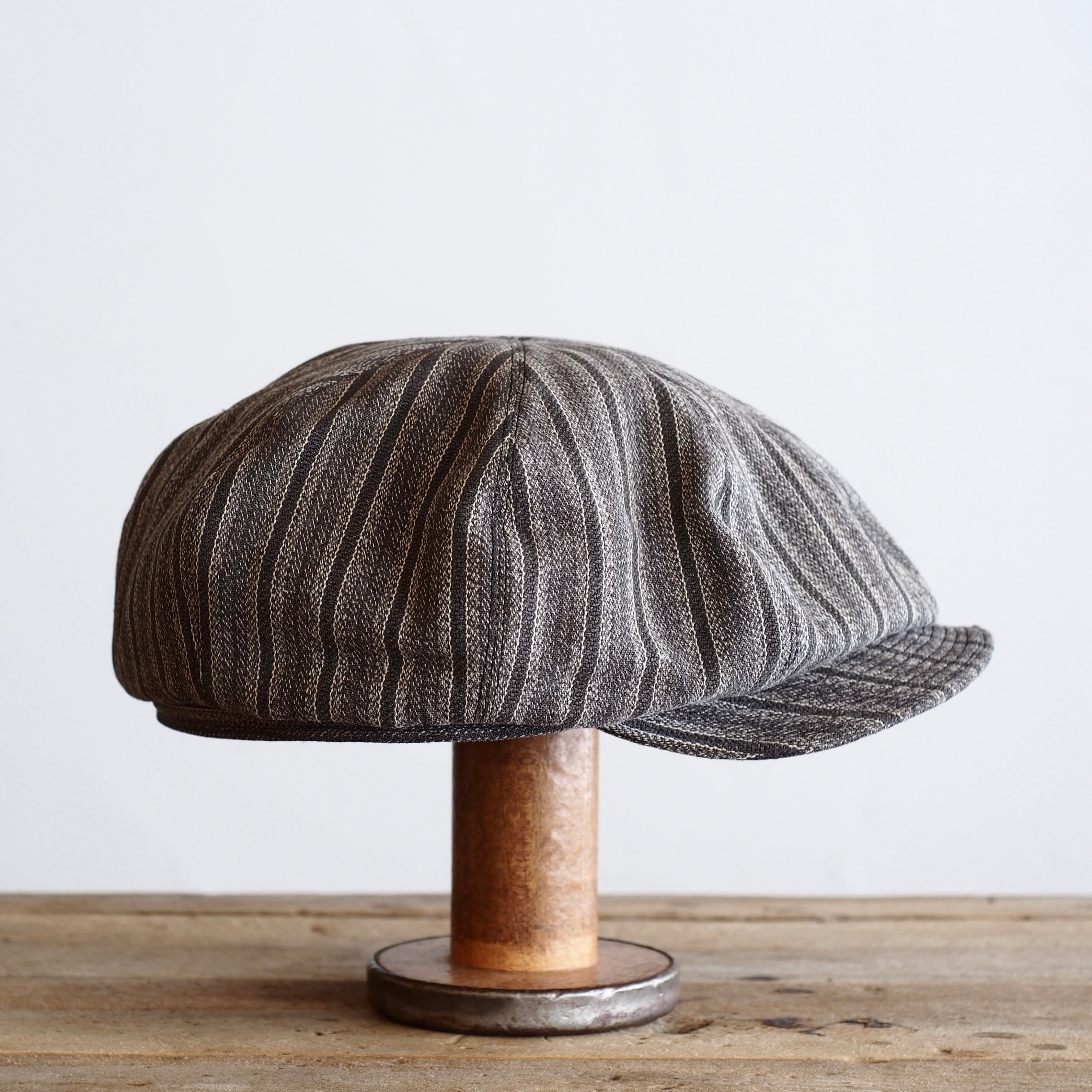 FRENCH VINTAGE FABRIC CAP ~type newsboy~stripe 61