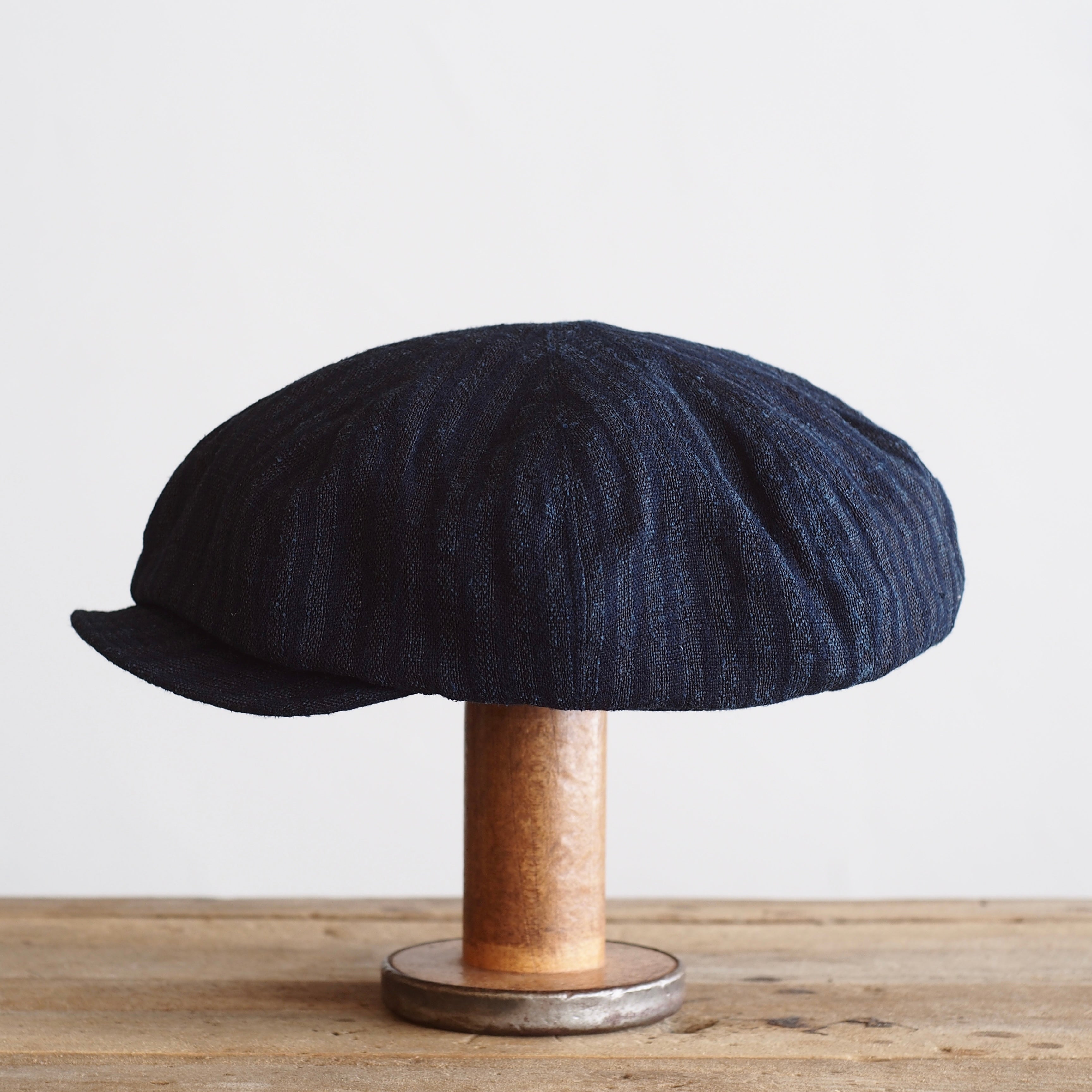 JAPAN VINTAGE FABRIC CAP ~type newsboy~60 meiji hemp 縞
