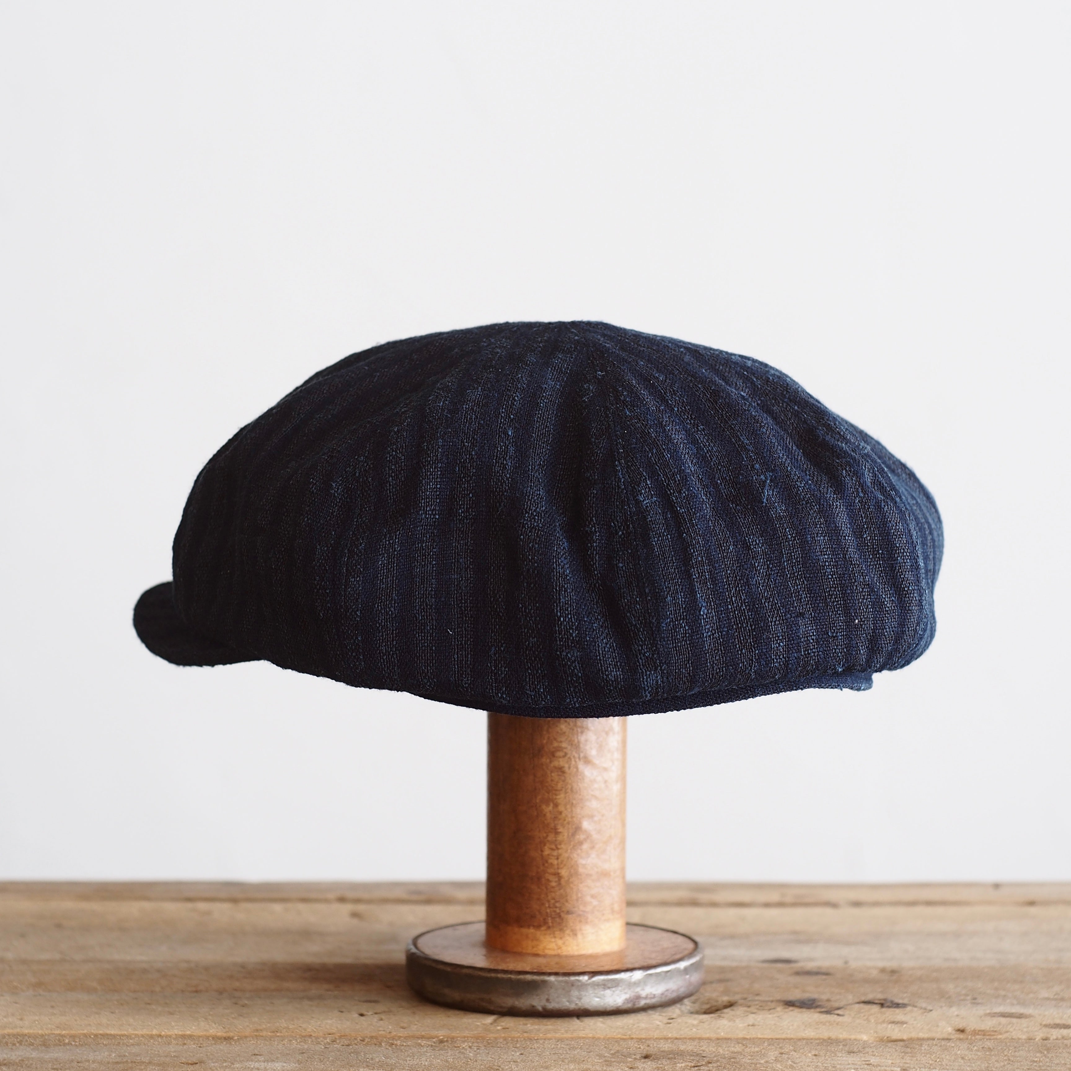 JAPAN VINTAGE FABRIC CAP ~type newsboy~60 meiji hemp 縞