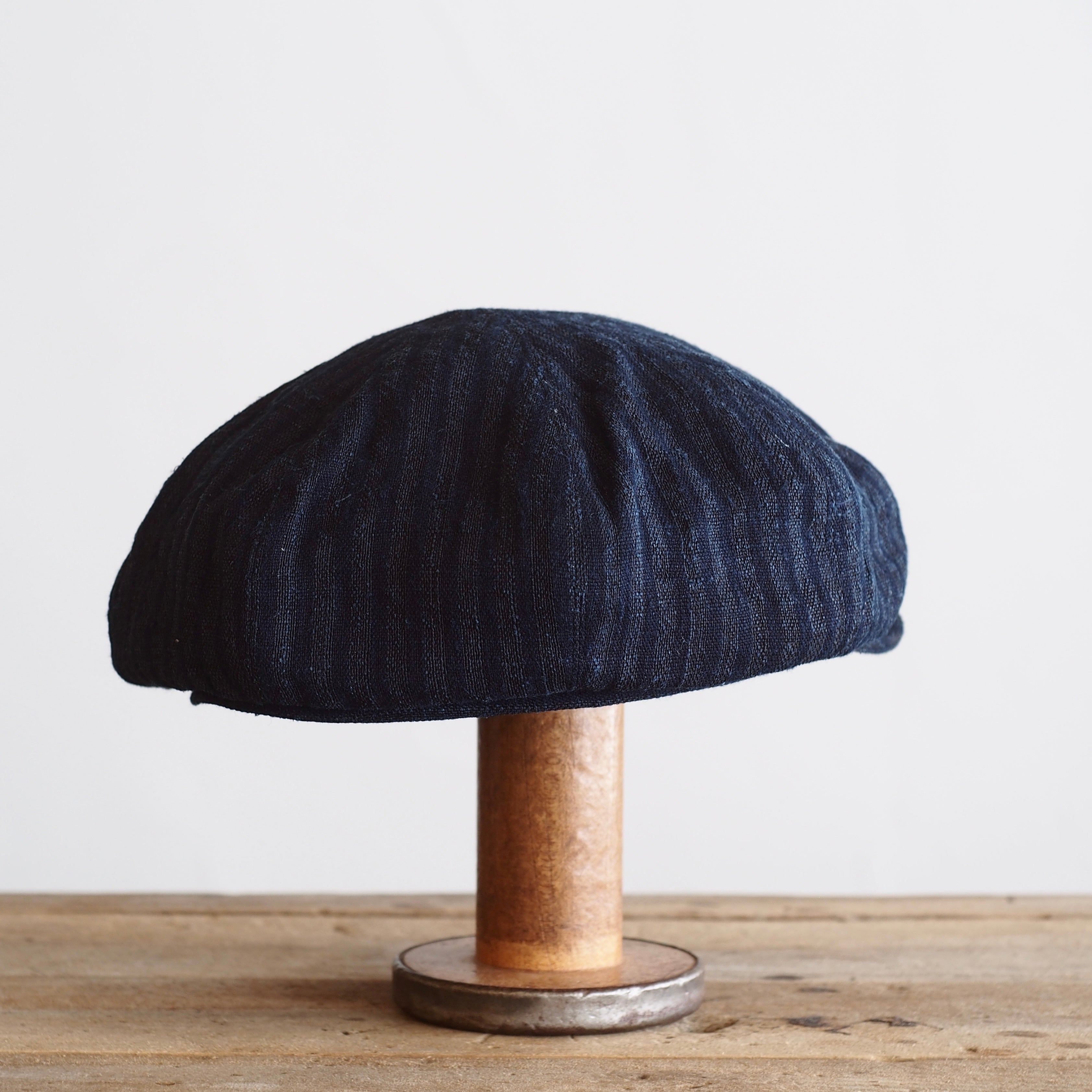 JAPAN VINTAGE FABRIC CAP ~type newsboy~60 meiji hemp 縞