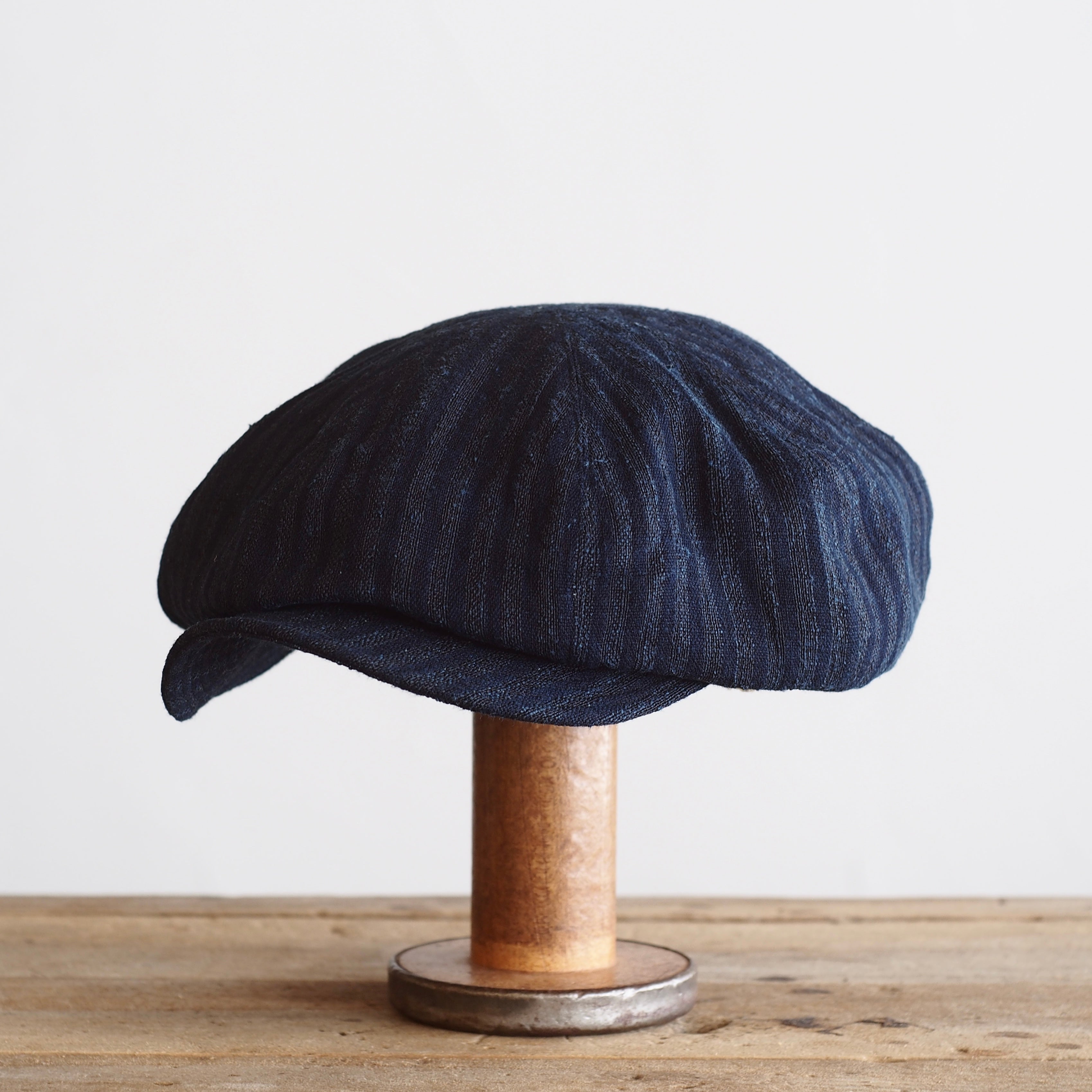 JAPAN VINTAGE FABRIC CAP ~type newsboy~61 meiji hemp 縞
