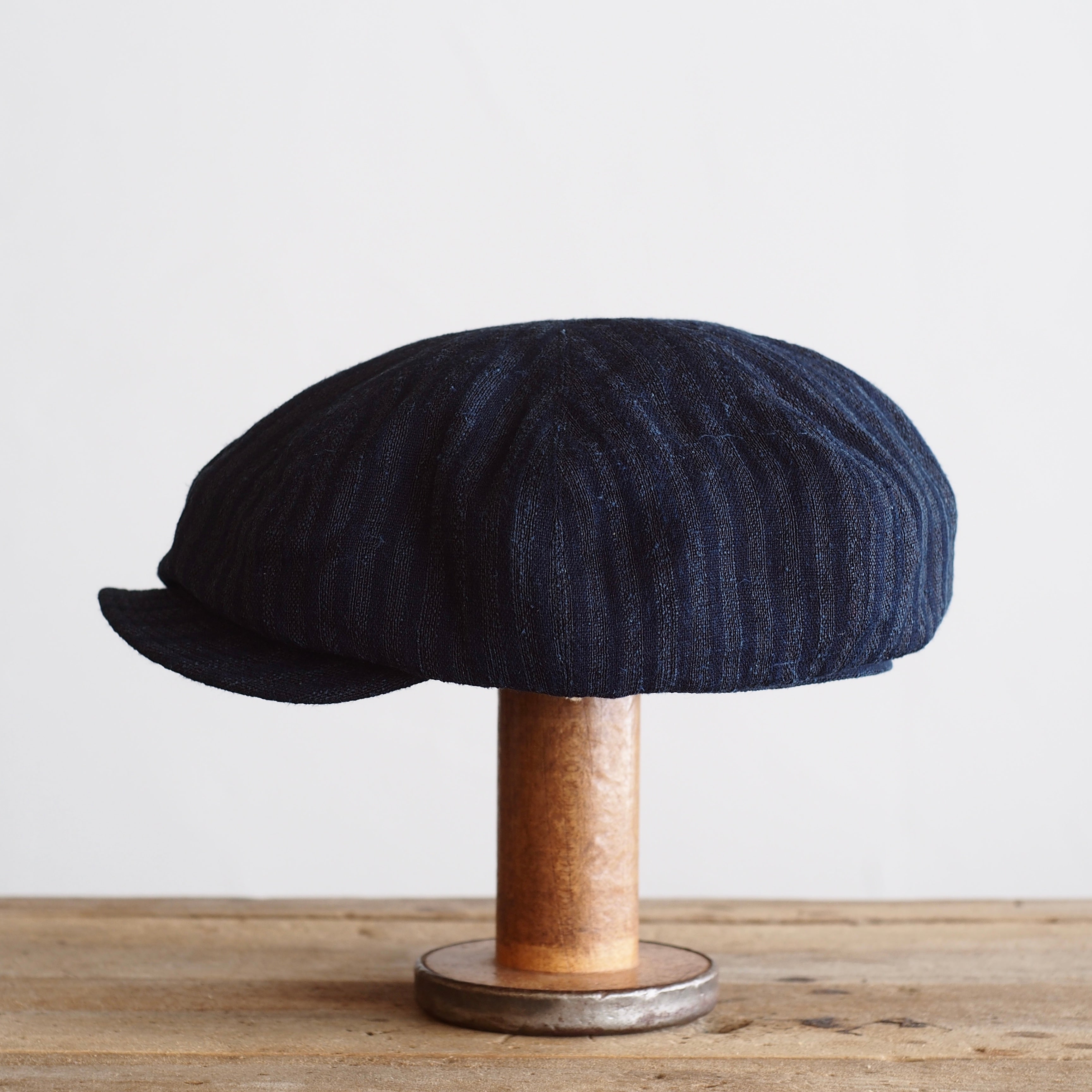 JAPAN VINTAGE FABRIC CAP ~type newsboy~61 meiji hemp 縞