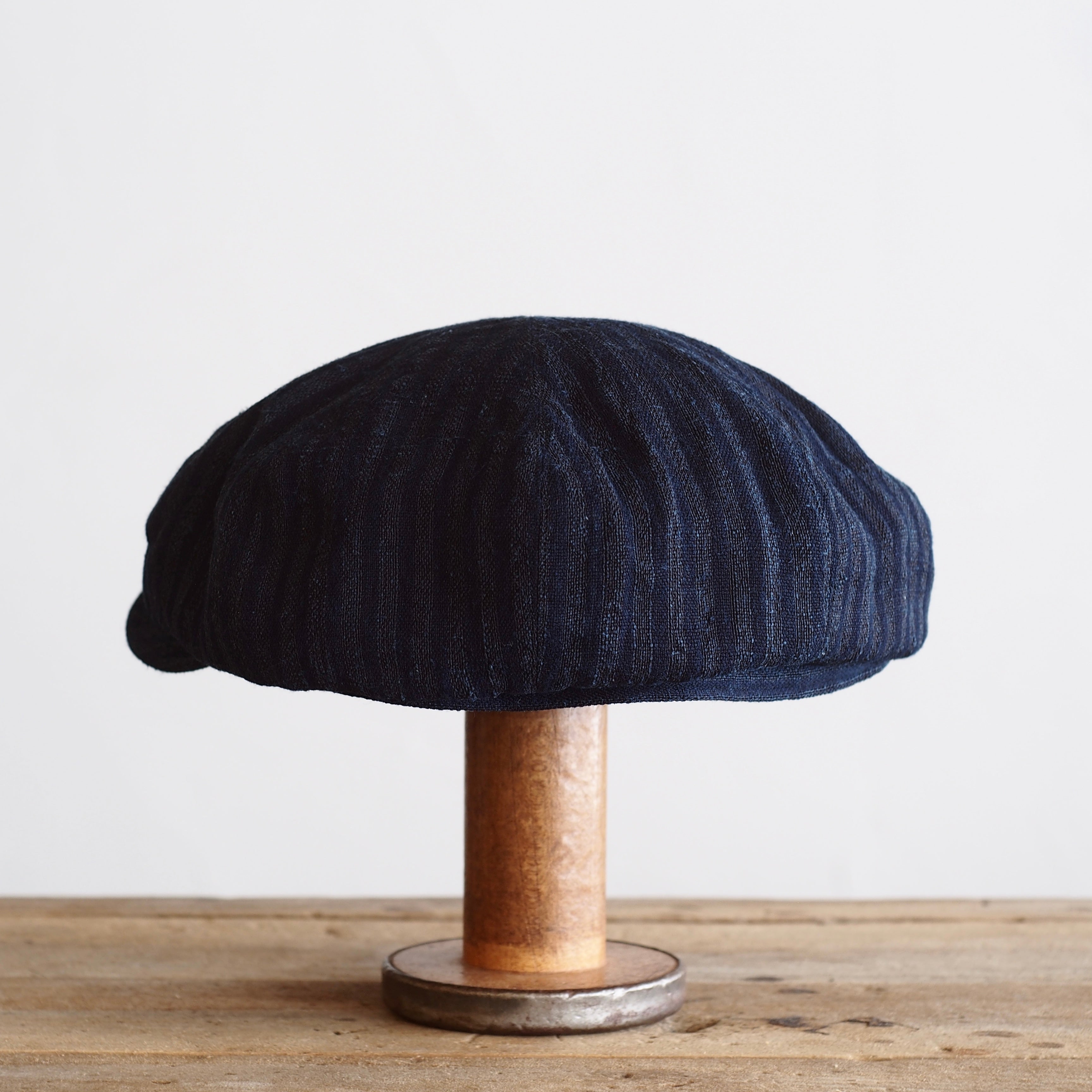 JAPAN VINTAGE FABRIC CAP ~type newsboy~61 meiji hemp 縞