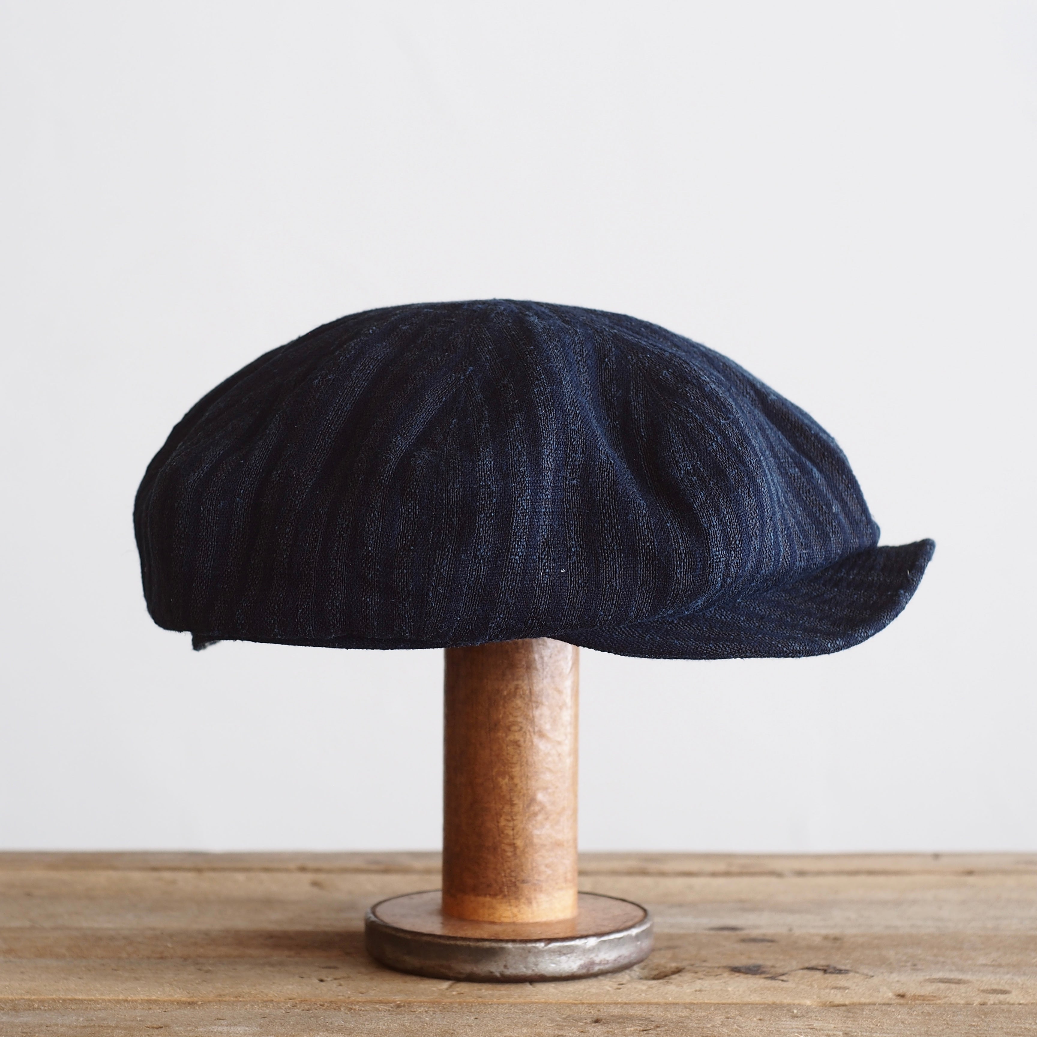 JAPAN VINTAGE FABRIC CAP ~type newsboy~61 meiji hemp 縞