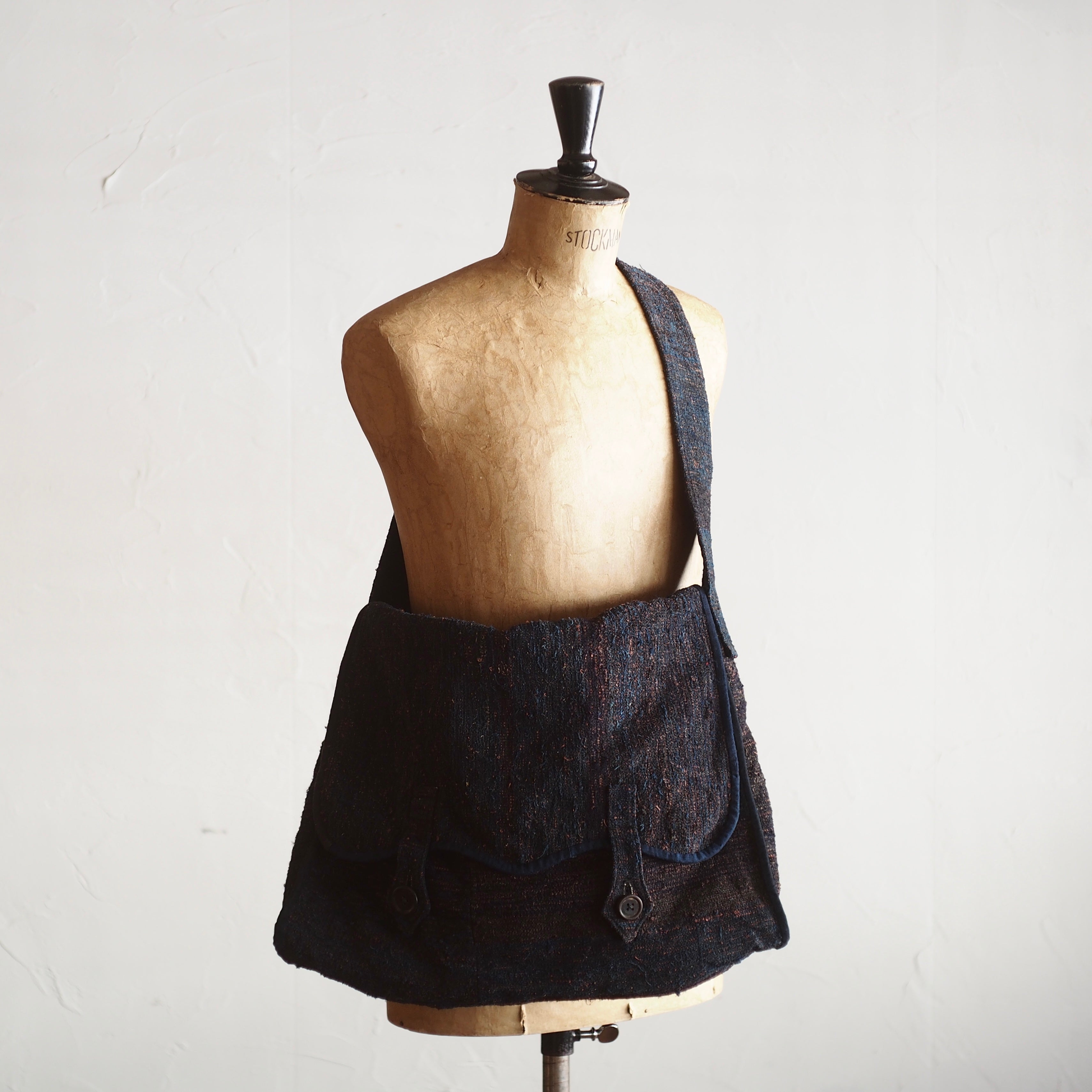 NORA BAG~type postman~japan old sakiori  fabric