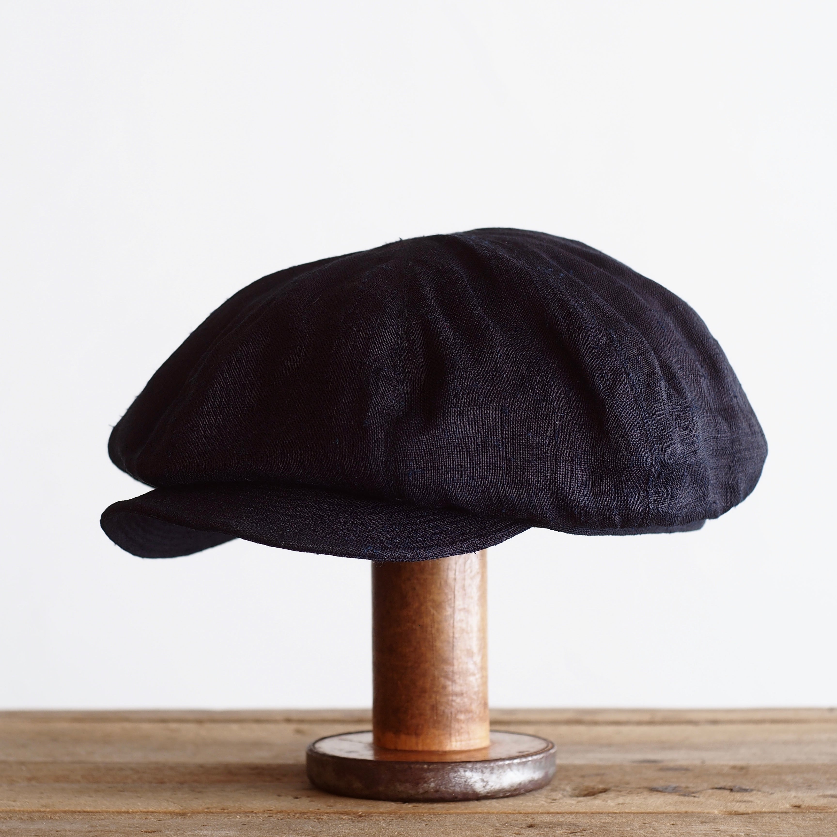 NORA CAP ~type newsboy~60 japan old indigo linen