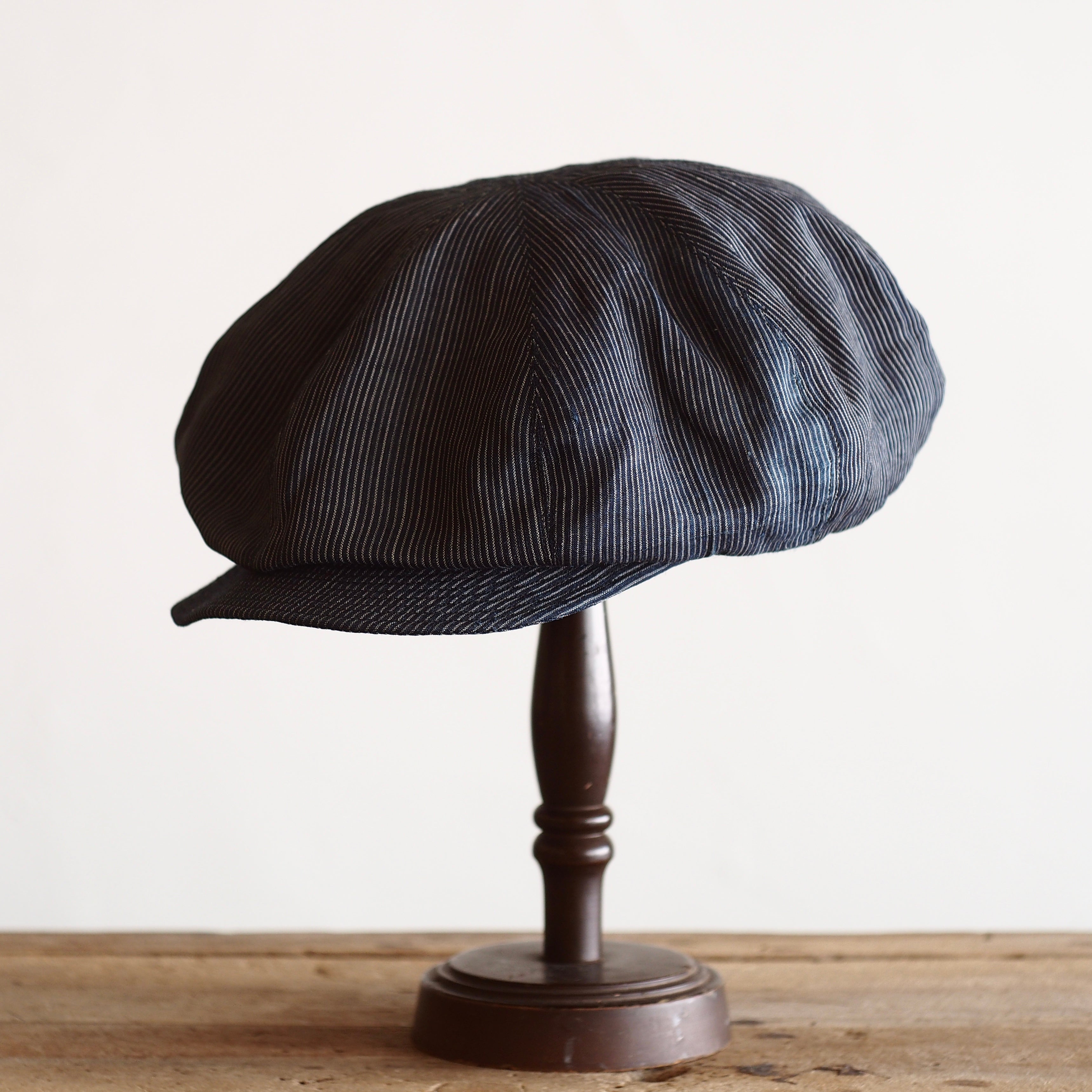 NORA CAP ~type newsboy~60japan old ramie/silk fabric
