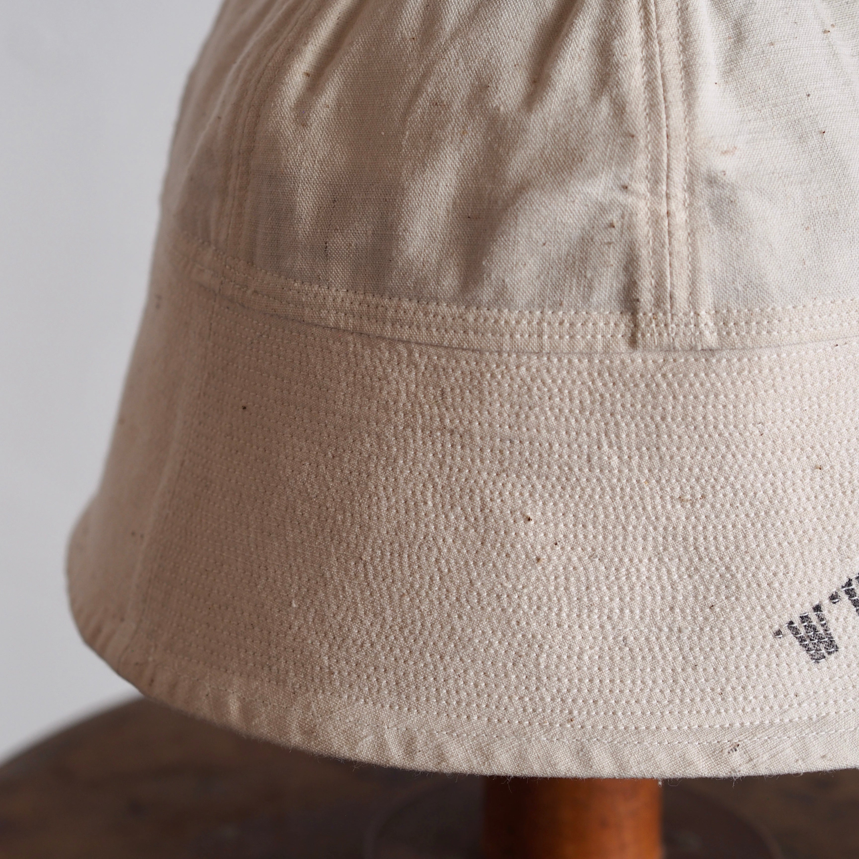 FRENCH VINTAGE LINEN FABRIC HAT ~type sailor~60②