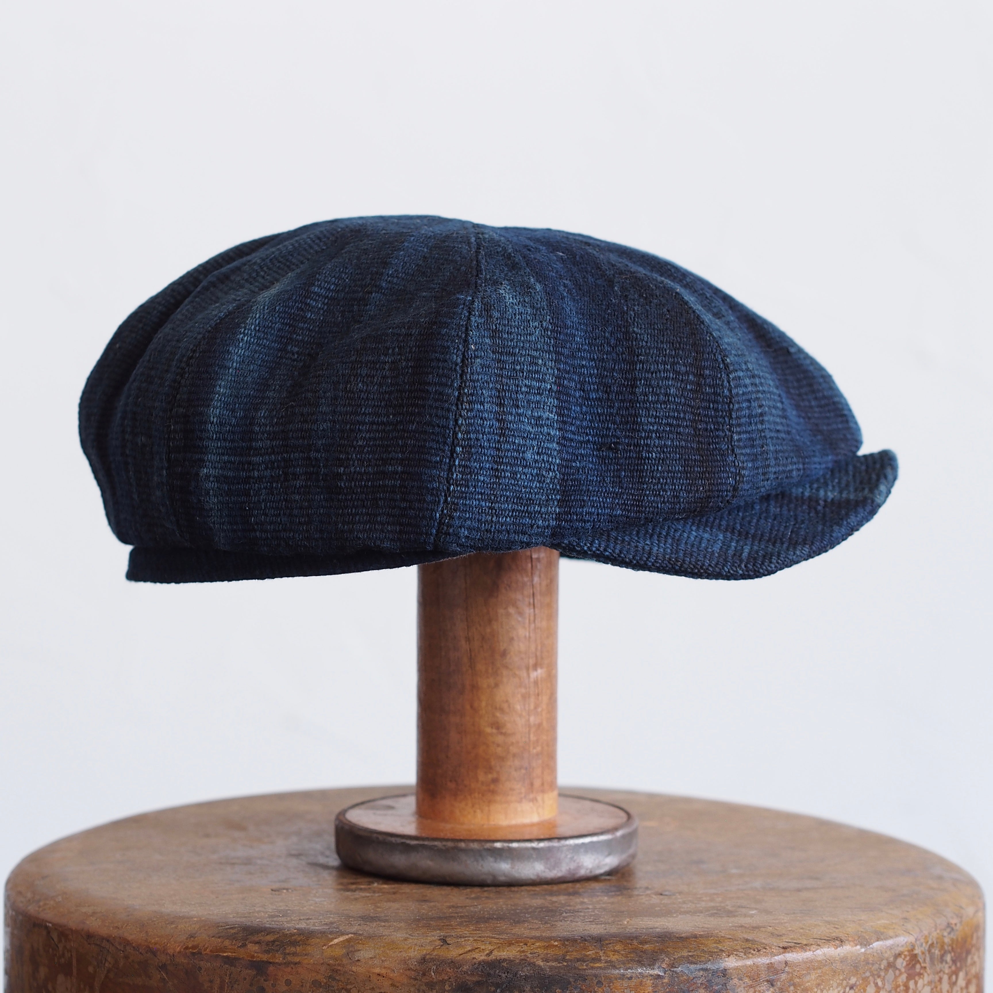 JAPAN VINTAGE  COTTON/LINEN CAP~type newsboy~61