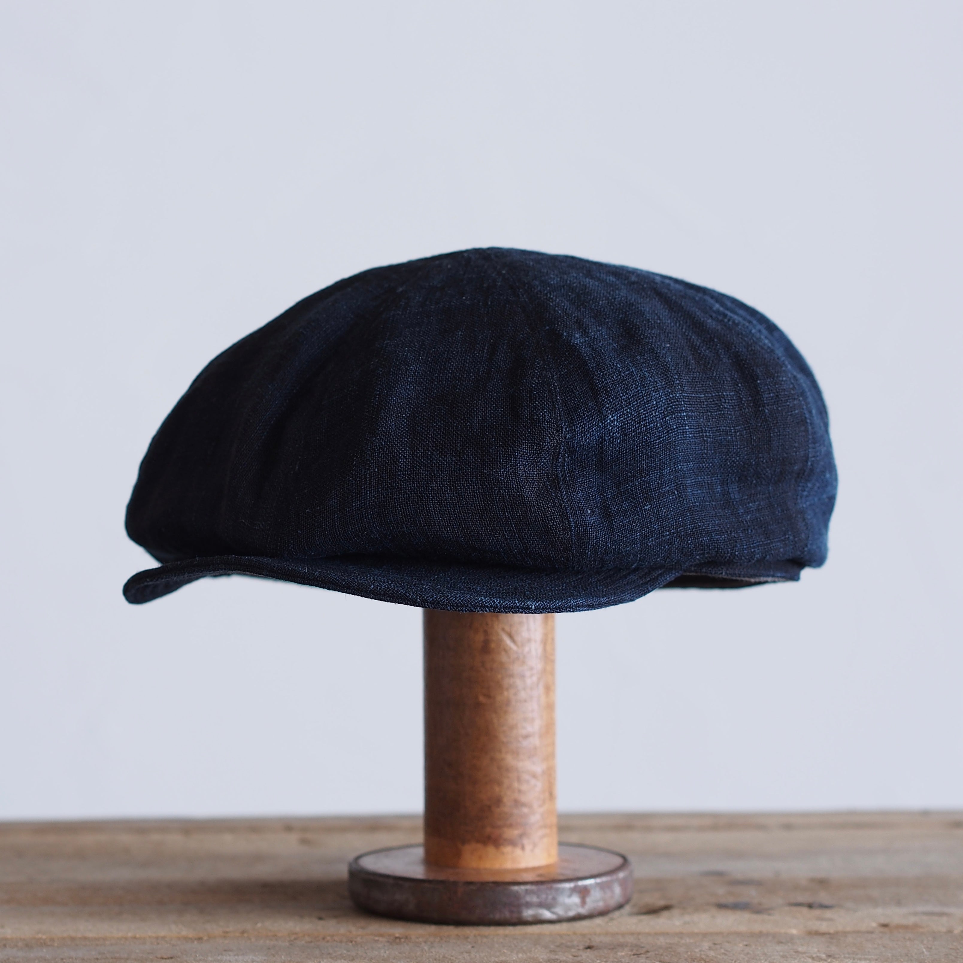 JAPAN VINTAGE FABRIC CAP ~type newsboy~61 meiji linen